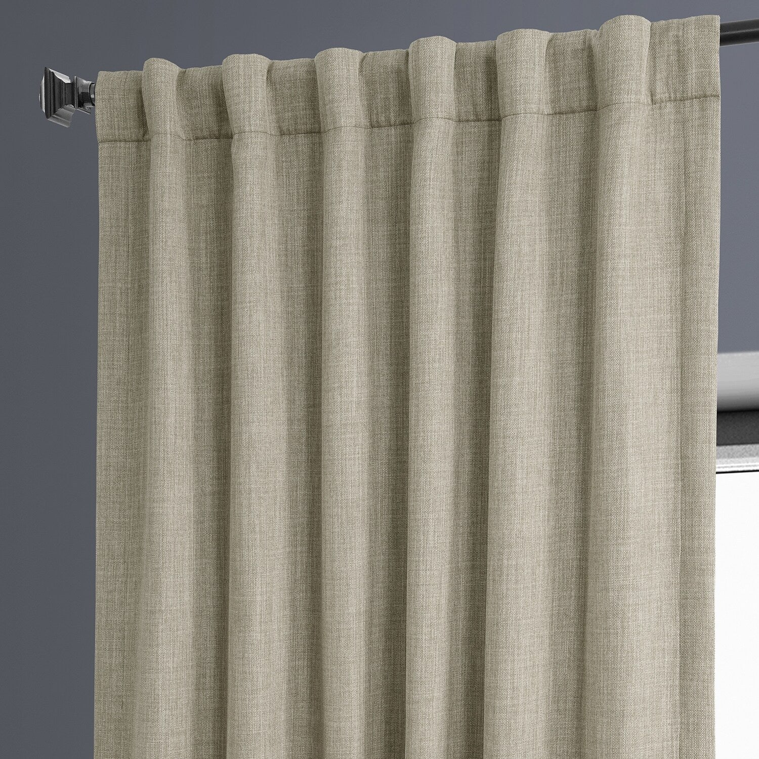 Exclusive Fabrics Faux Linen Room Darkening Curtain (1 Panel)