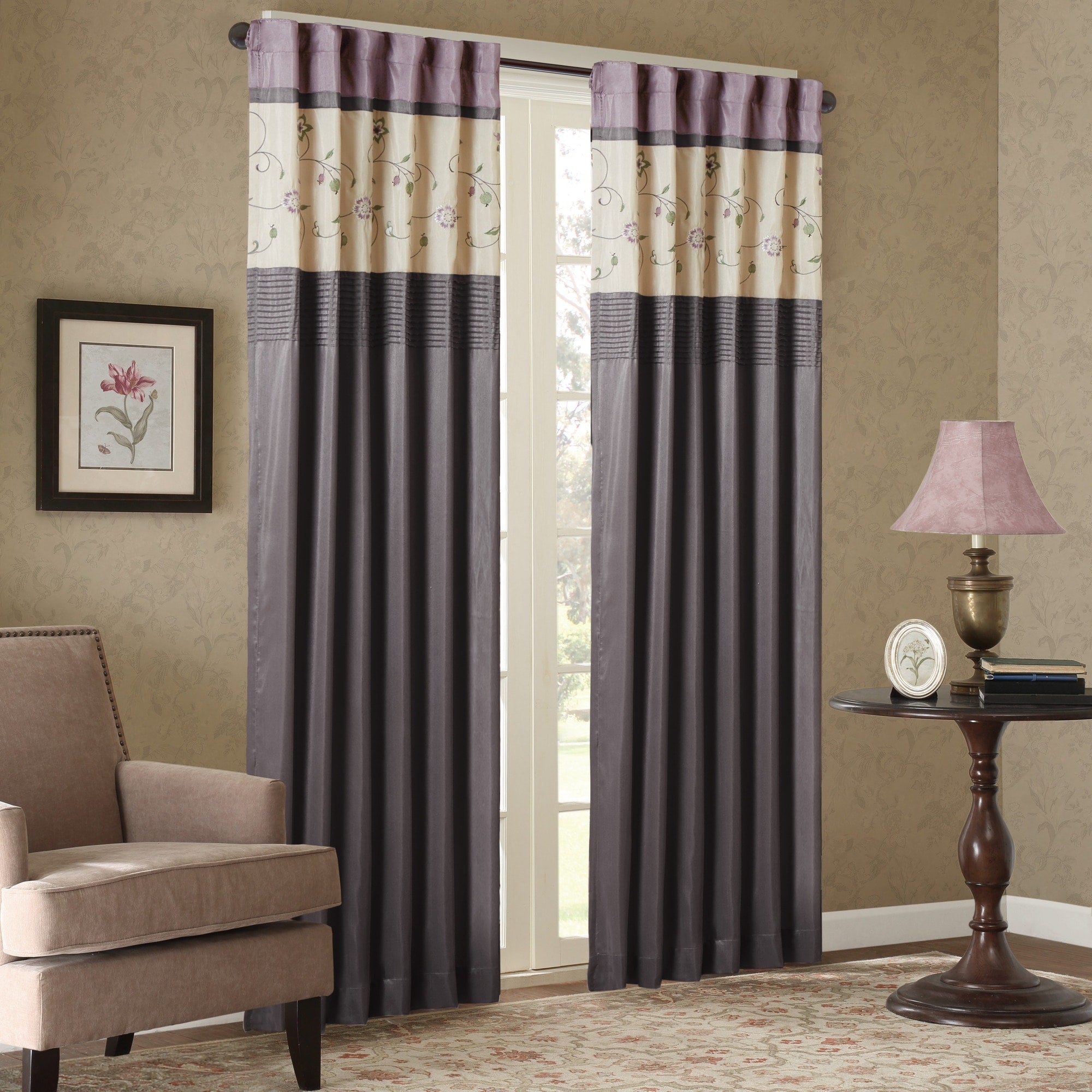 Madison Park Belle Embroidered Window Curtain Panel