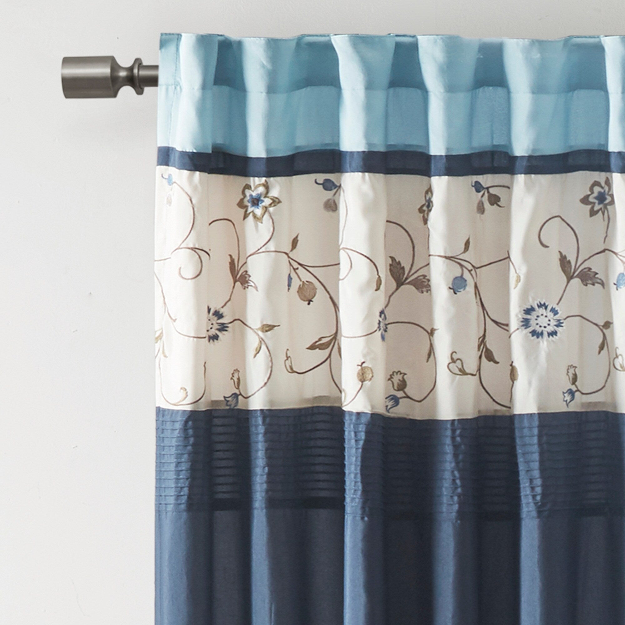 Madison Park Belle Embroidered Window Curtain Panel