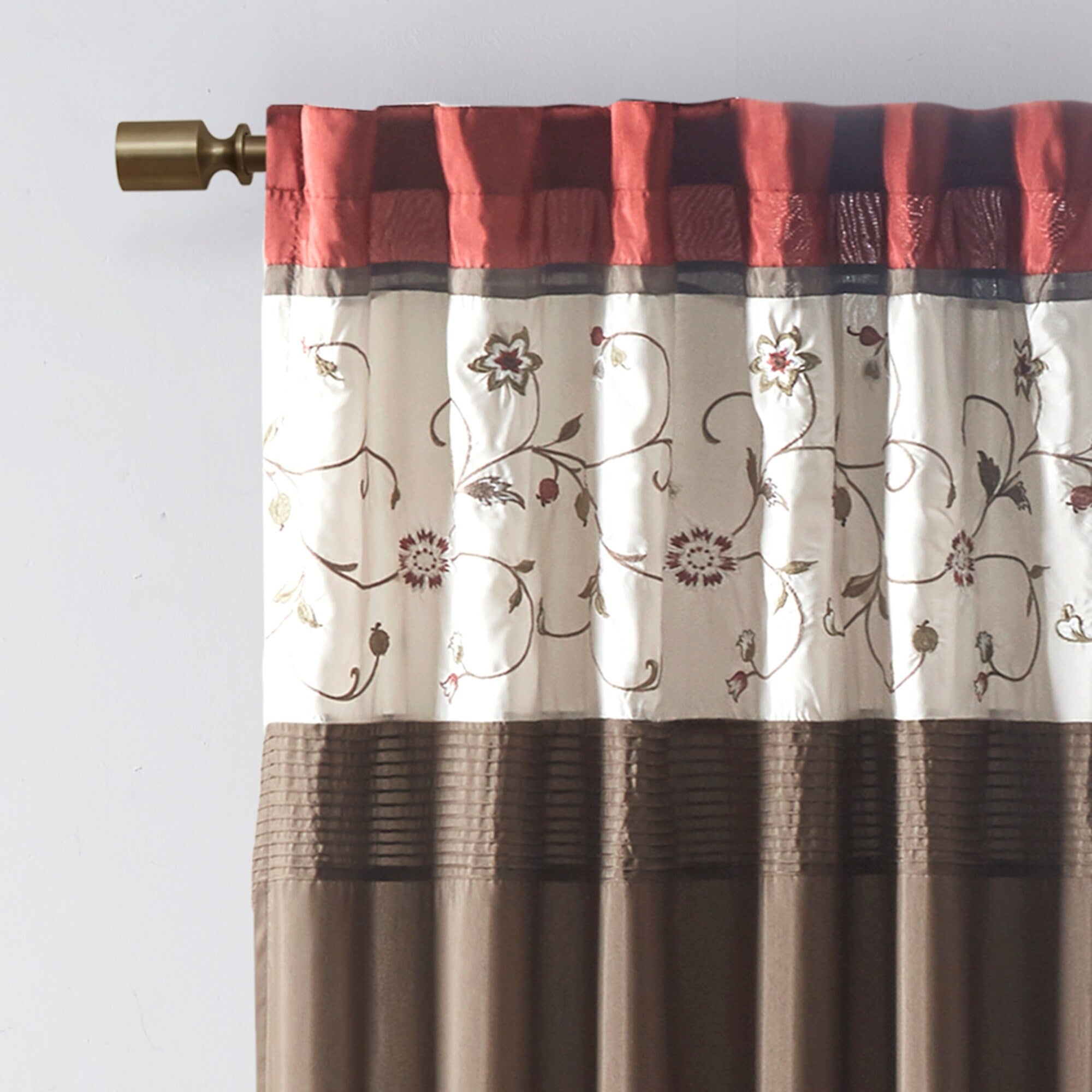 Madison Park Belle Embroidered Window Curtain Panel