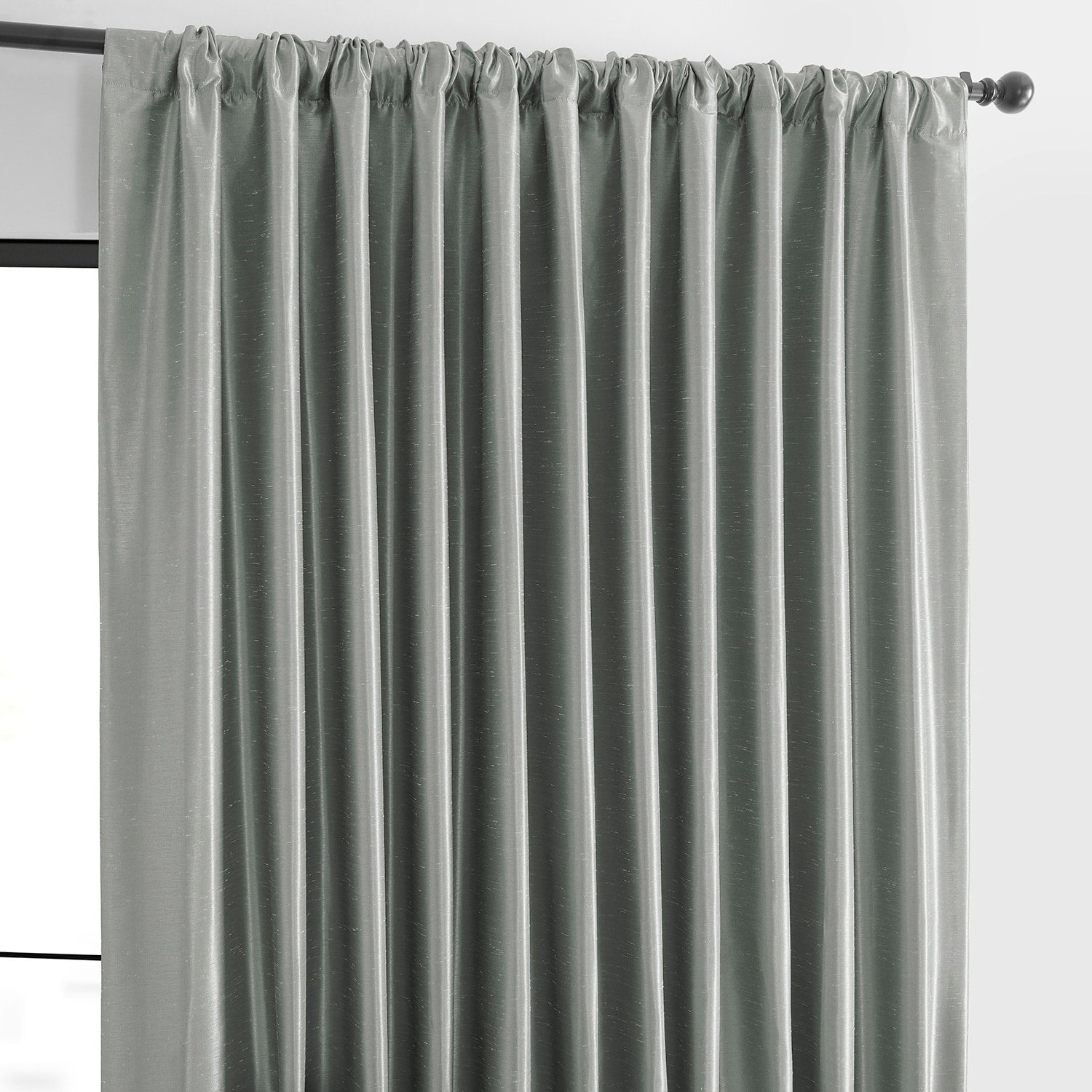 Exclusive Fabrics Blackout Extra Wide Faux Dupioni Curtain (1 Panel)