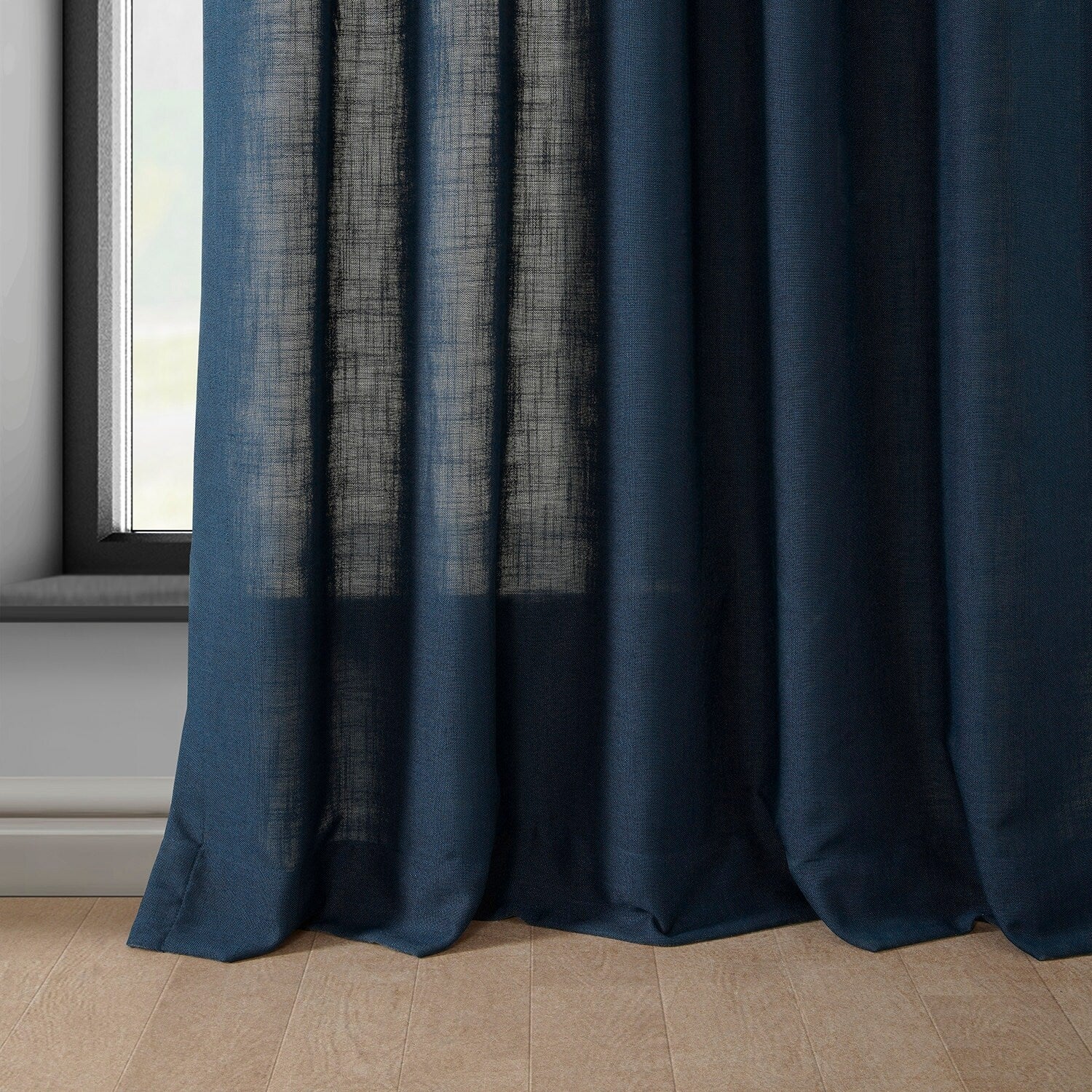 Exclusive Fabrics Classic Faux Linen Curtain (1 Panel)