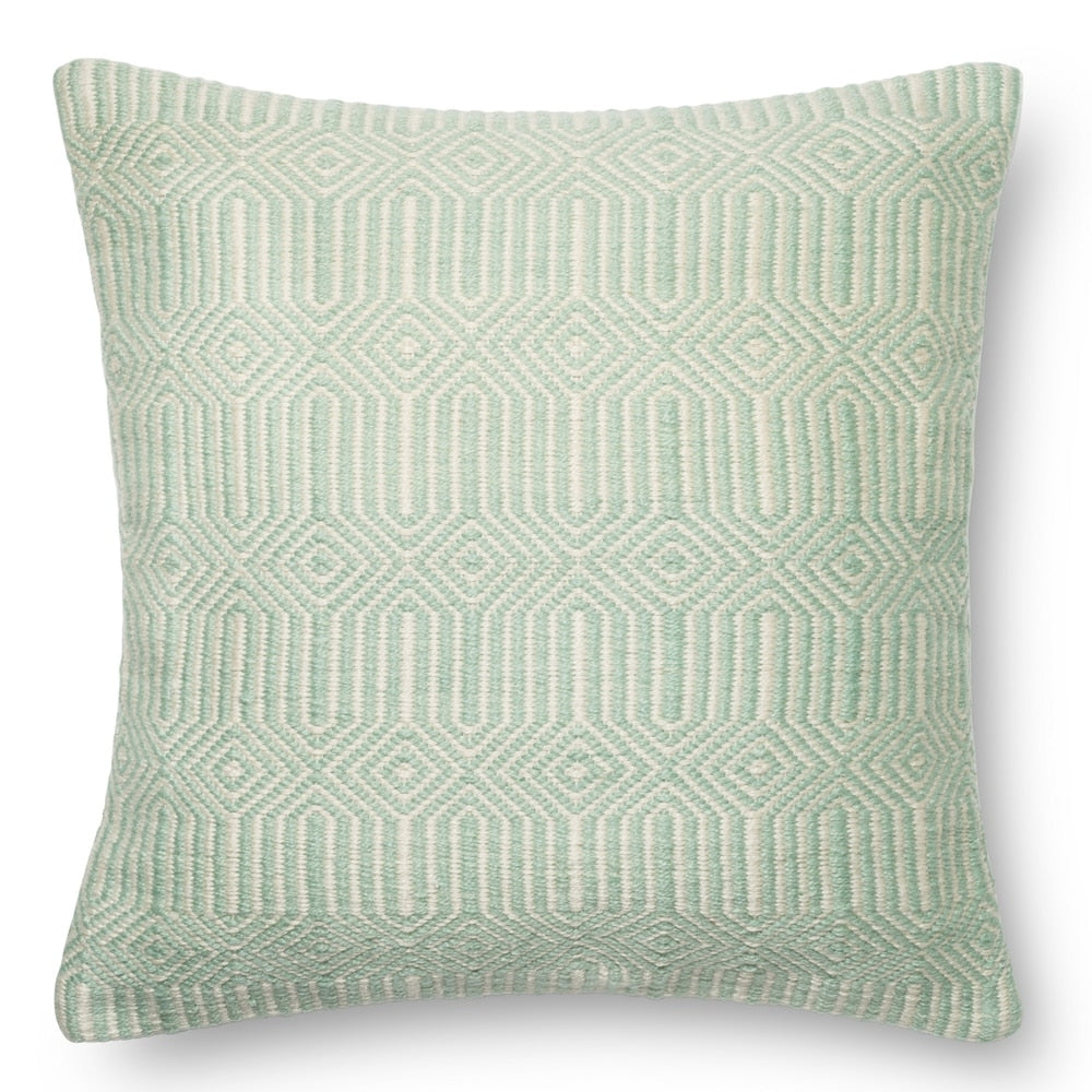 22-inch Indoor/Outdoor Geometric Throw Pillow OR Cover