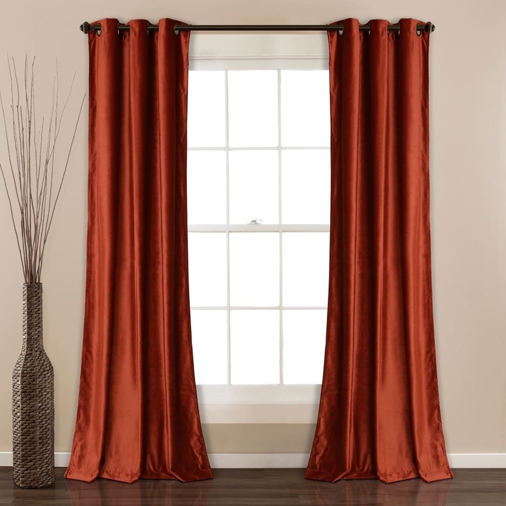 Porch & Den Lapeyrous Velvet Solid Room Darkening Window Curtain Panel Set