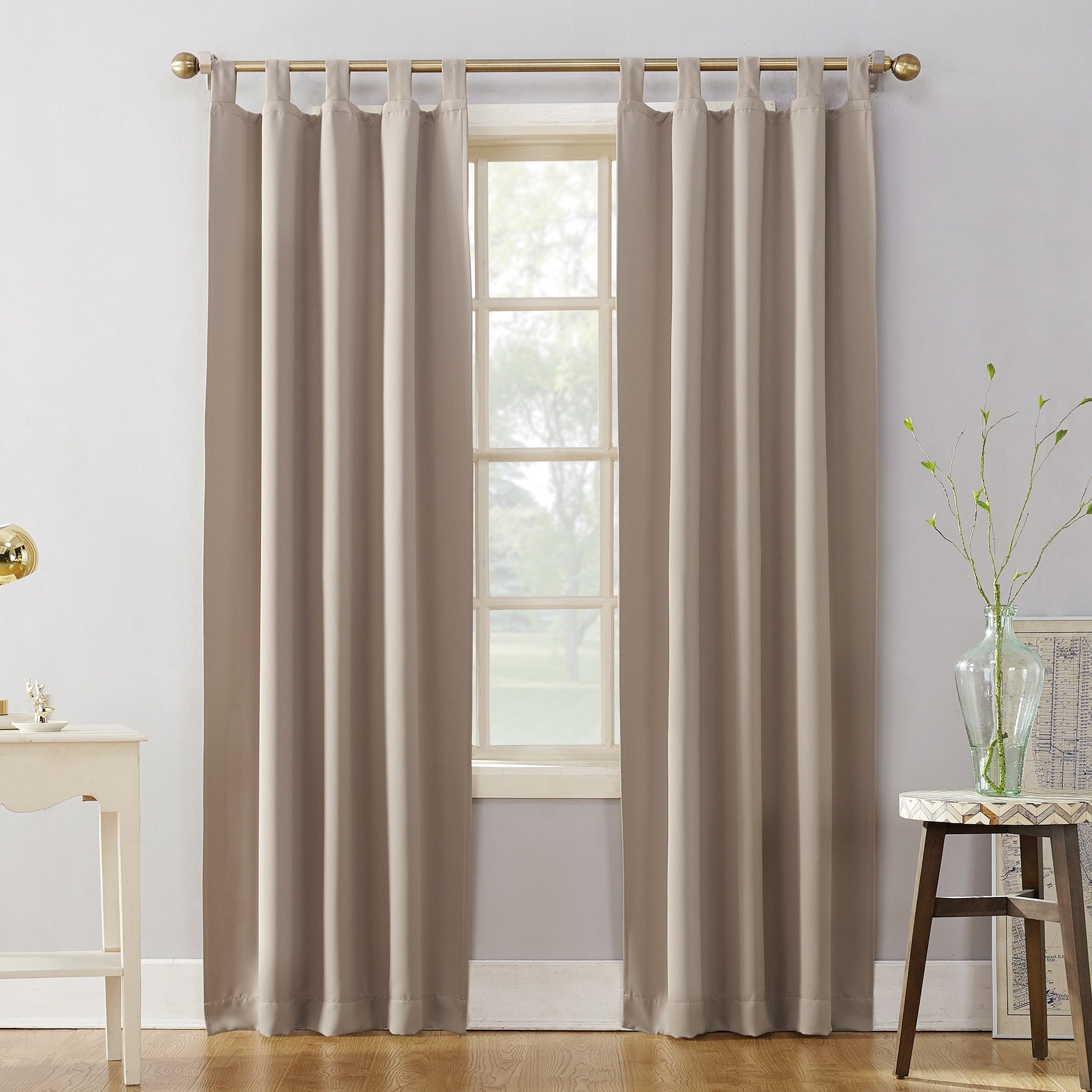 Sun Zero Hayden Energy Saving Blackout Tab Top 1-Piece Curtain Panel, Single Panel