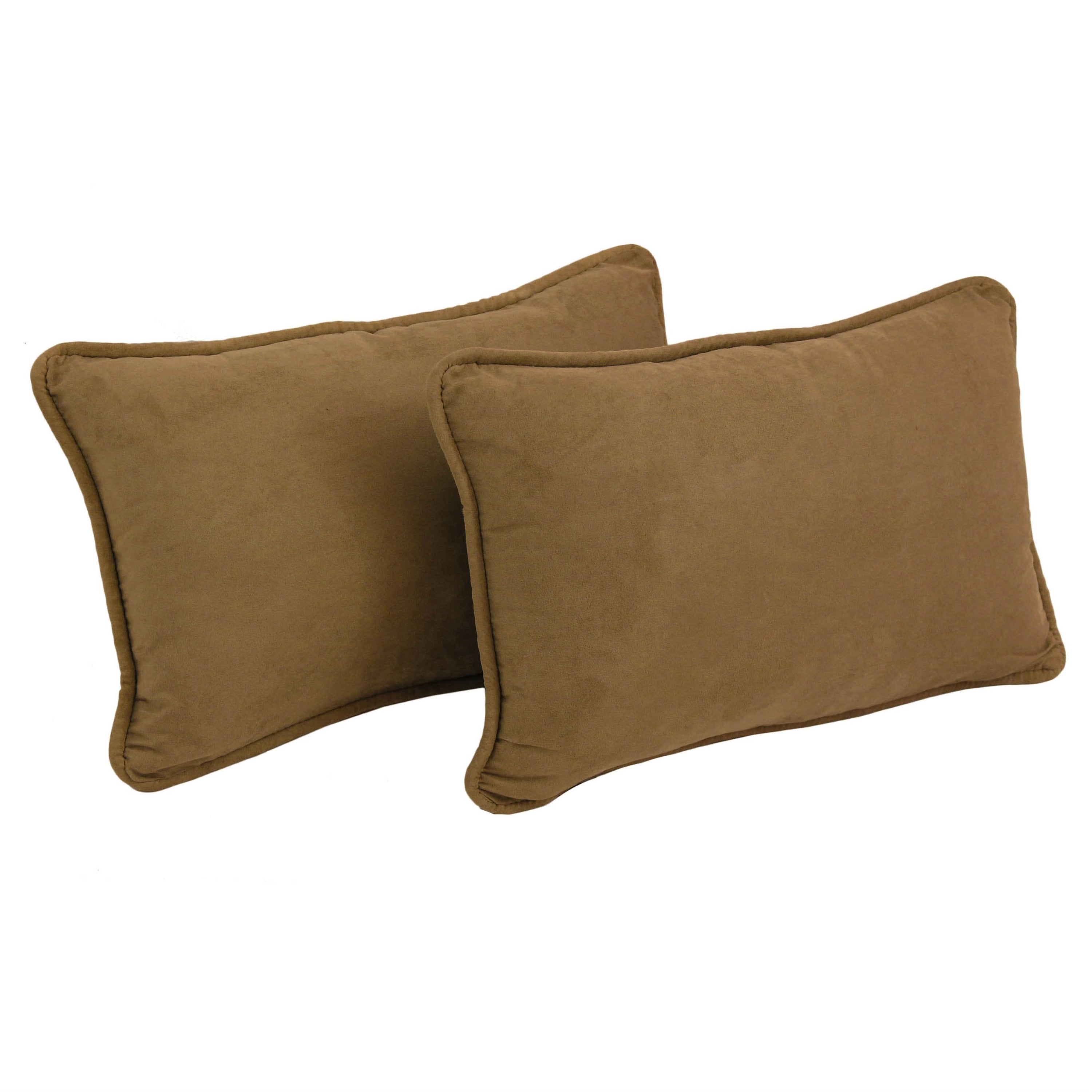 20-inch by 12-inch Microsuede Lumbar Throw Pillows (Set of 2)