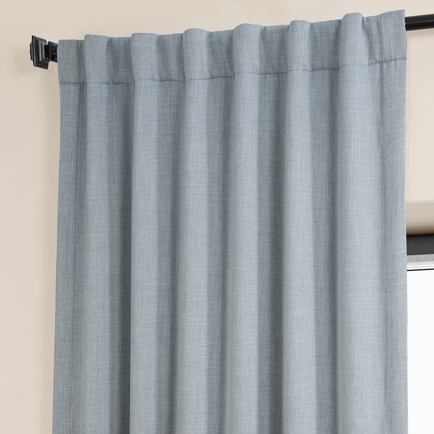 Exclusive Fabrics Faux Linen Room Darkening Curtain (1 Panel)