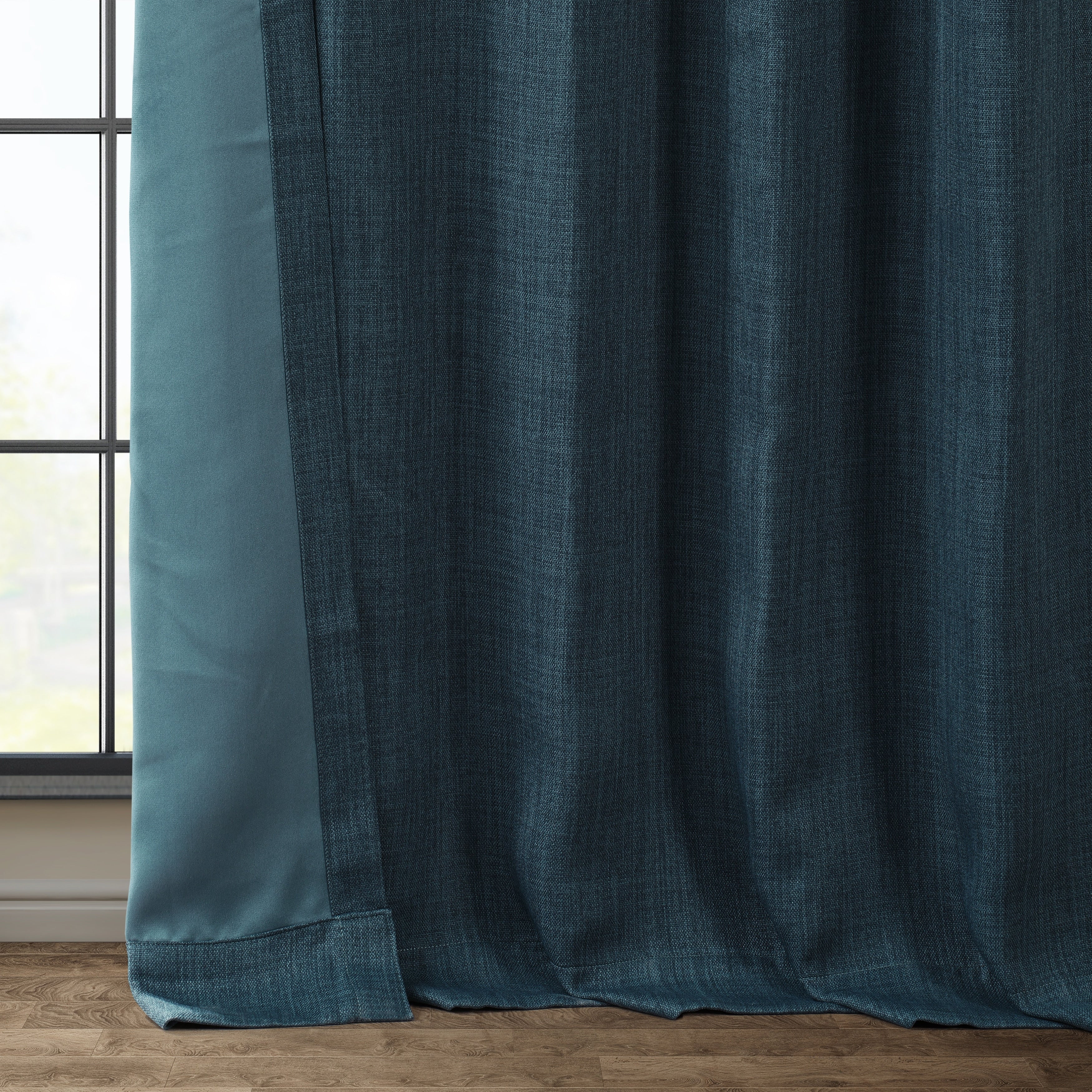 Exclusive Fabrics Faux Linen Room Darkening Curtain (1 Panel)