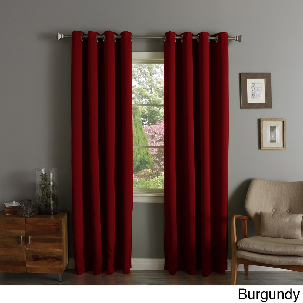 Aurora Home Silver Grommet Top 84-inch Blackout Curtain Pair - 52 x 84 - 52 x 84