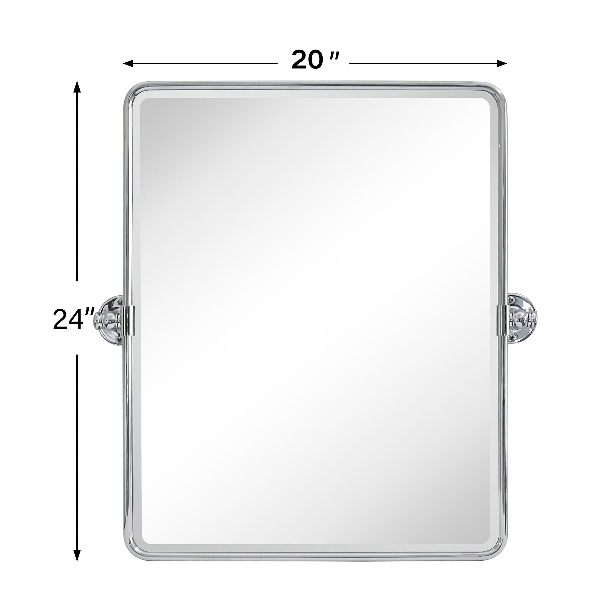 TEHOME Woodvale Rectangle Vertical Metal Wall Mirrors