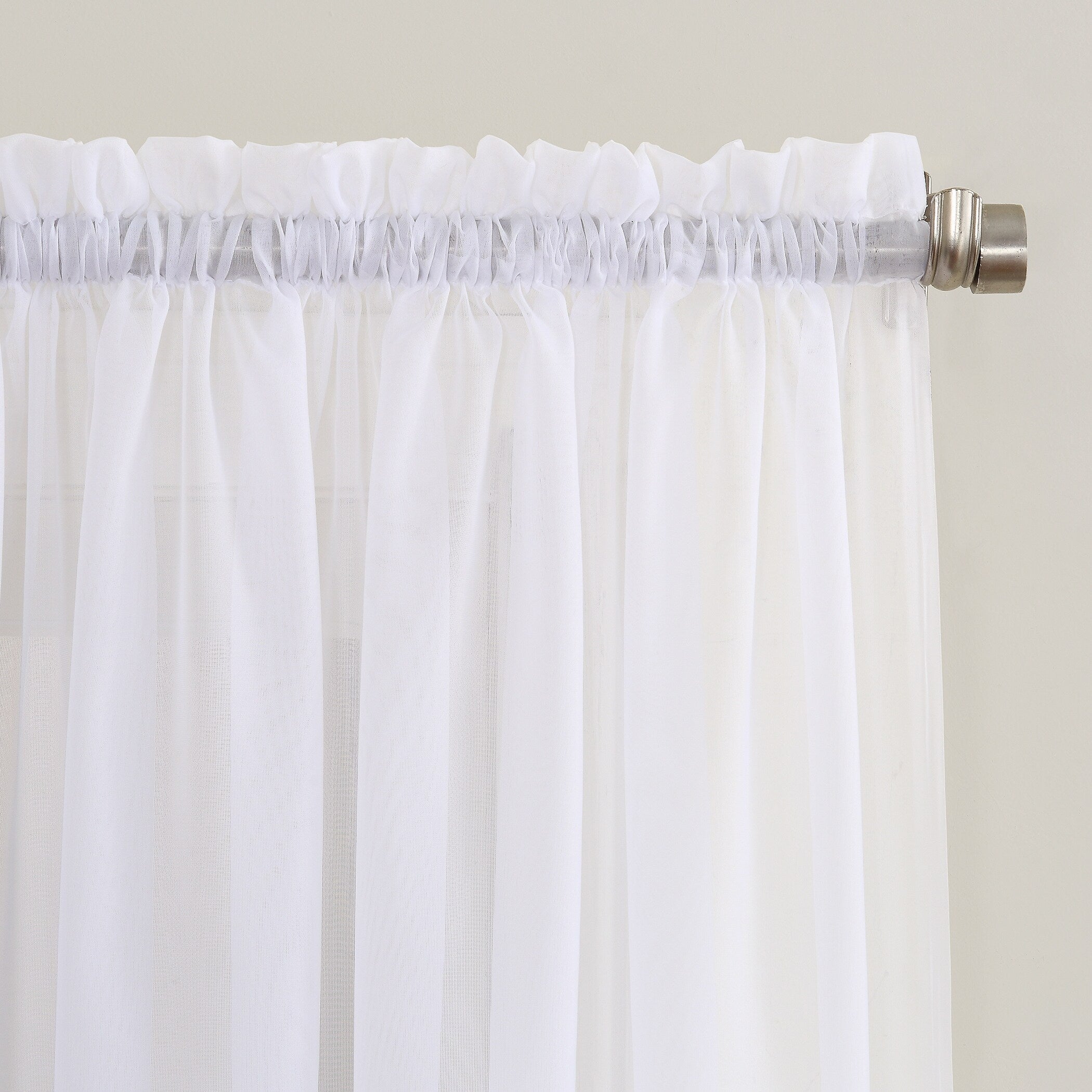 No. 918 Erica Crushed Voile Sheer Rod Pocket 1-Piece Curtain Panel, Single Panel