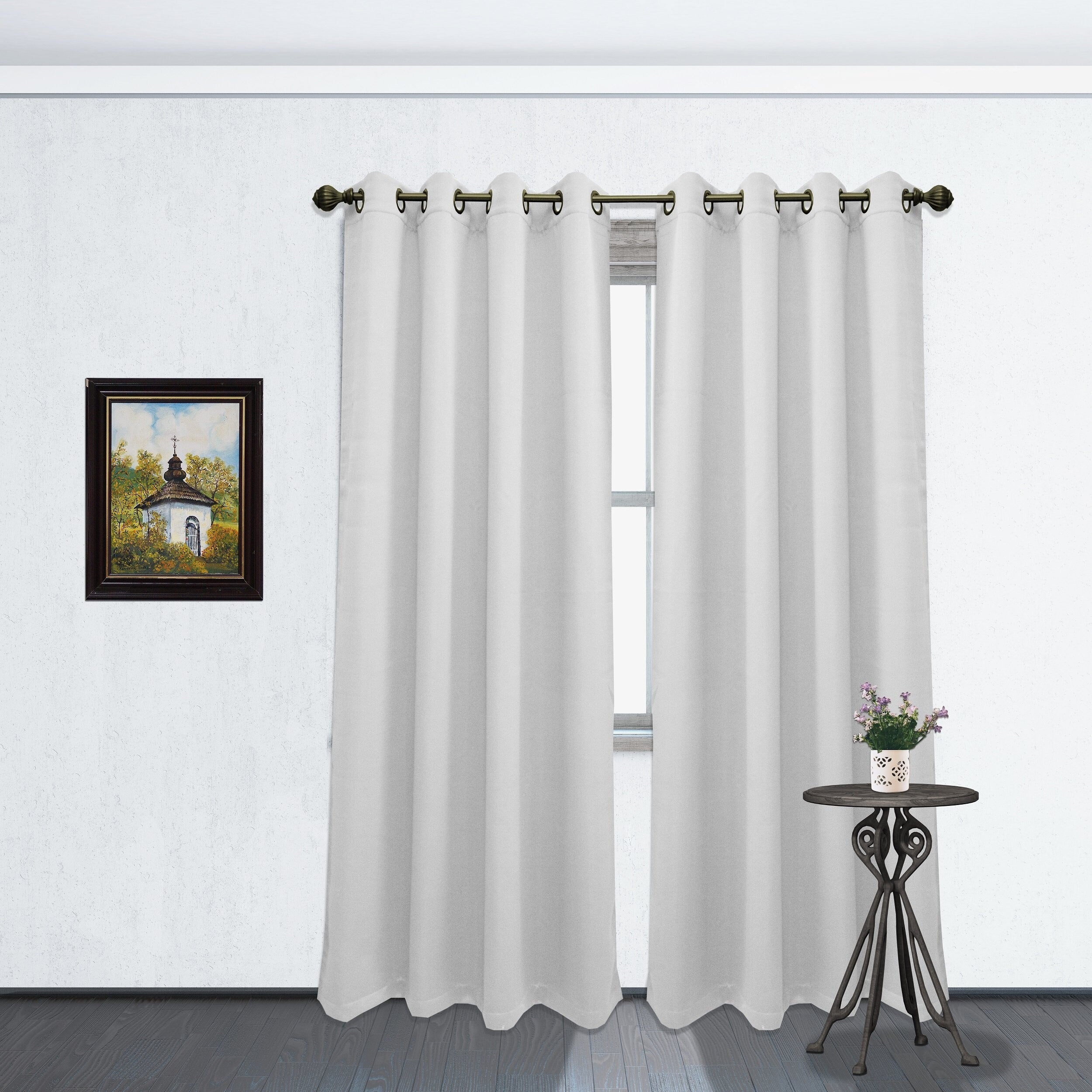 Blackout Window Curtain Panel, Grommet Drapes, 54x84 Tessa Single Panel