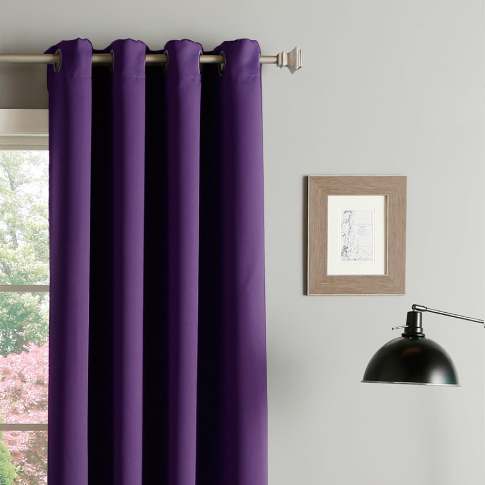 Aurora Home Thermal Insulated Blackout Grommet Top 84-inch Curtain Panel Pair - 52 x 84 - 52 x 84