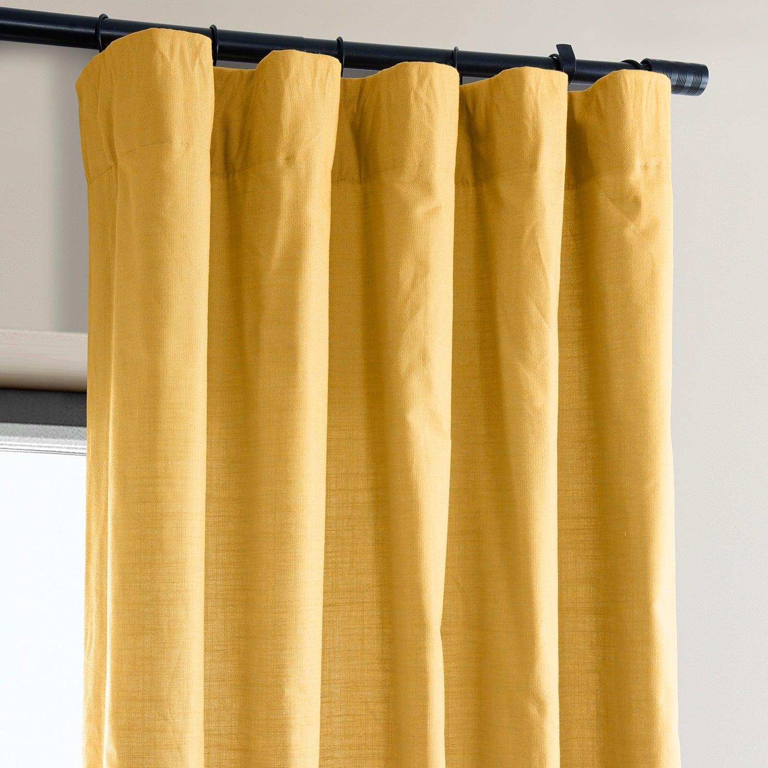 Exclusive Fabrics Dune Textured Solid Cotton Curtain Pair (2 Panels)