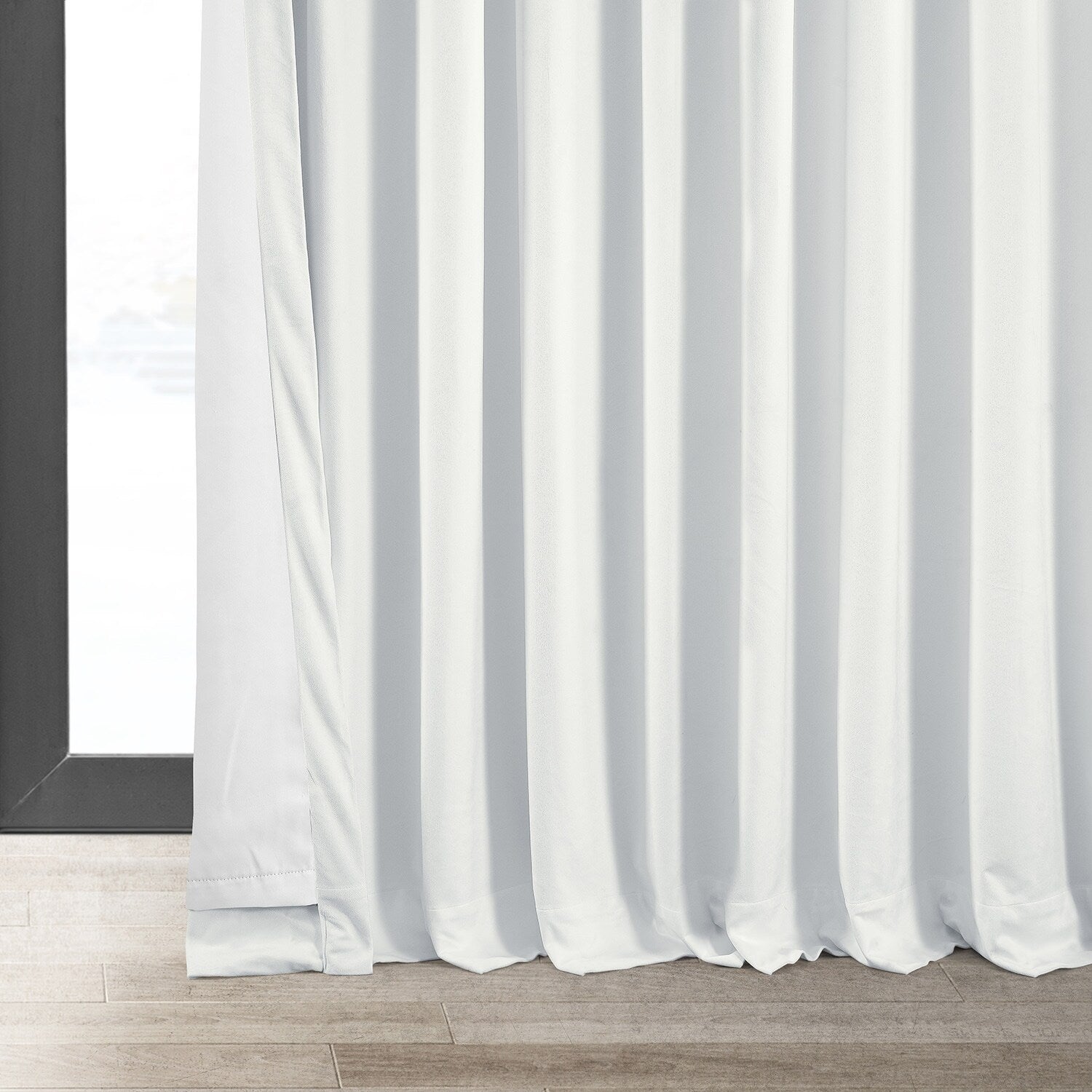 Exclusive Fabrics Signature Extra Wide Blackout Velvet Curtains (1 Panel) - Luxurious Blackout Drapes