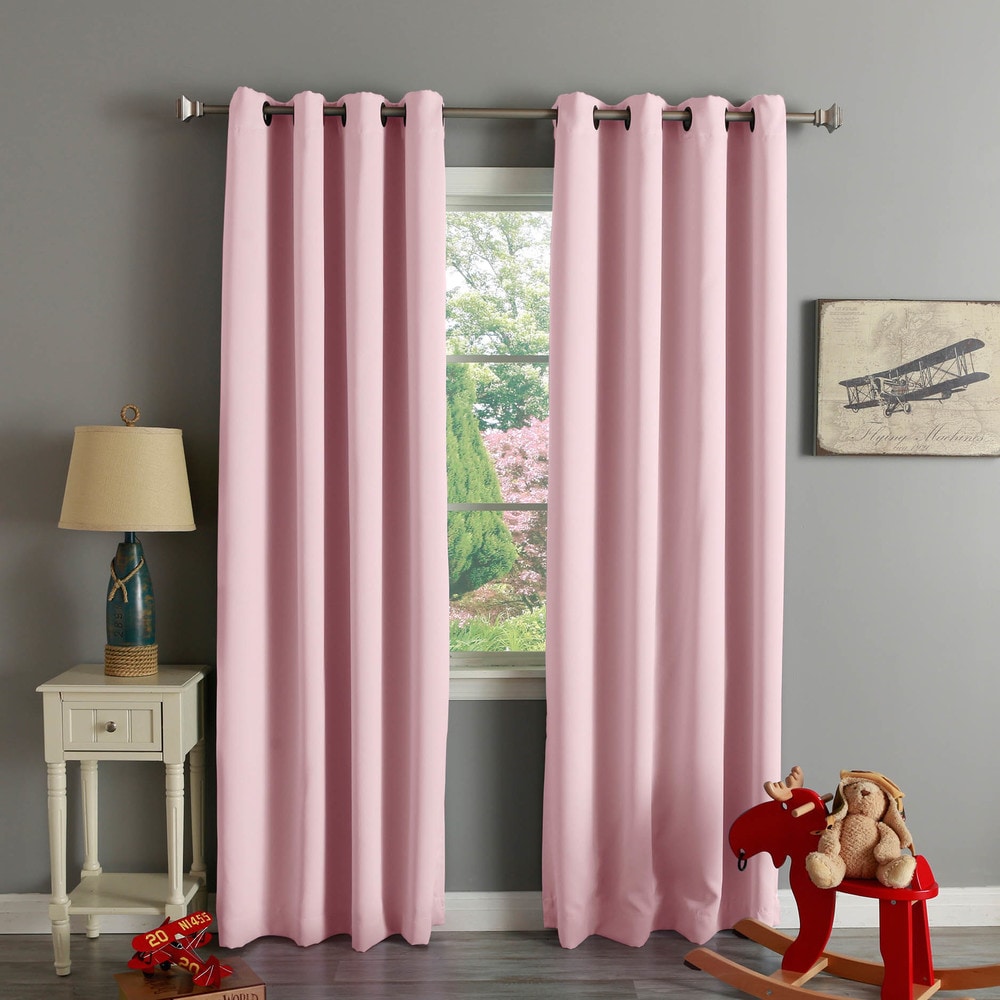 Aurora Home Grommet-top Insulated Blackout Curtain Panel Pair - 52 x 120