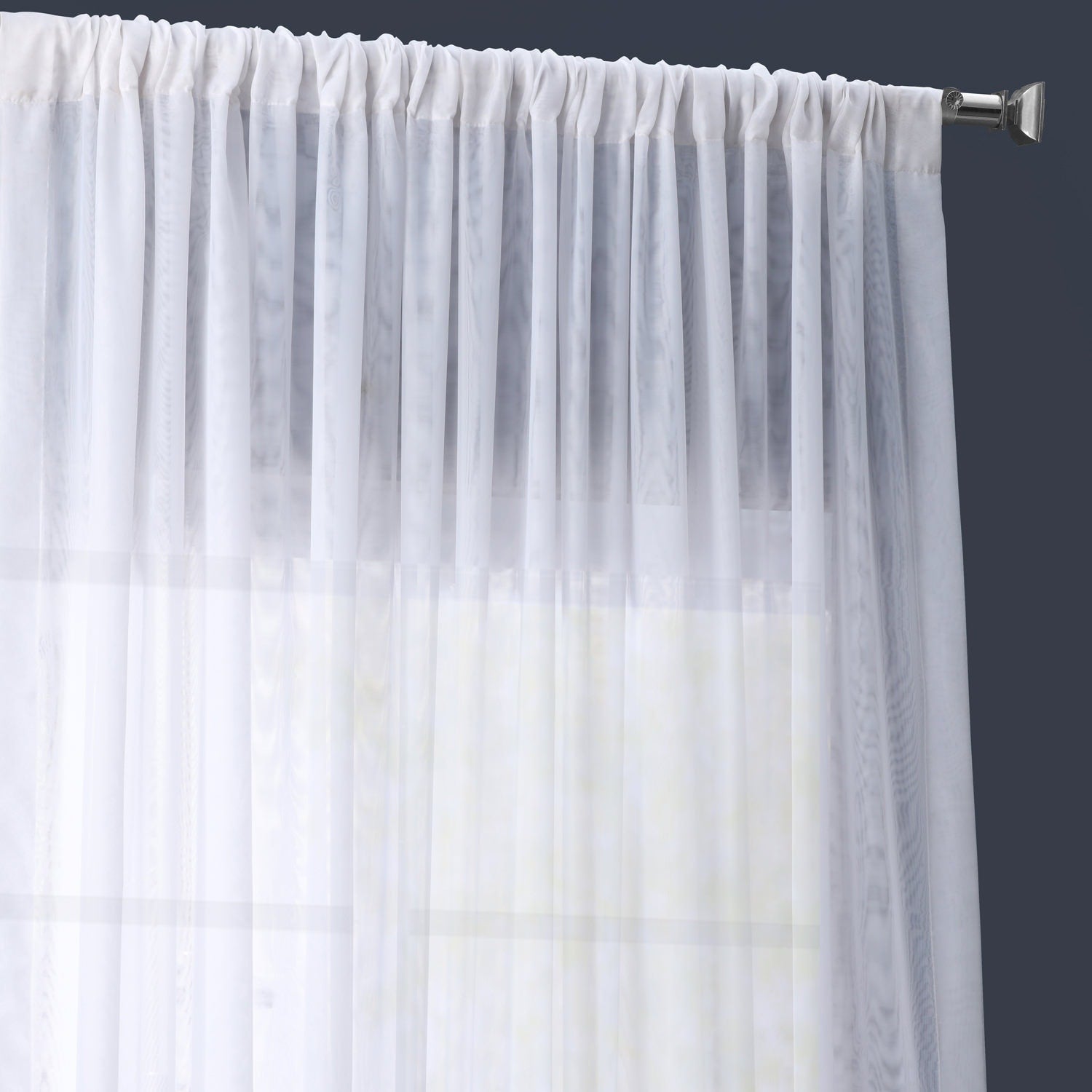 Exclusive Fabrics Double Layer Sheer White Single Curtain Panel (1 Panel)