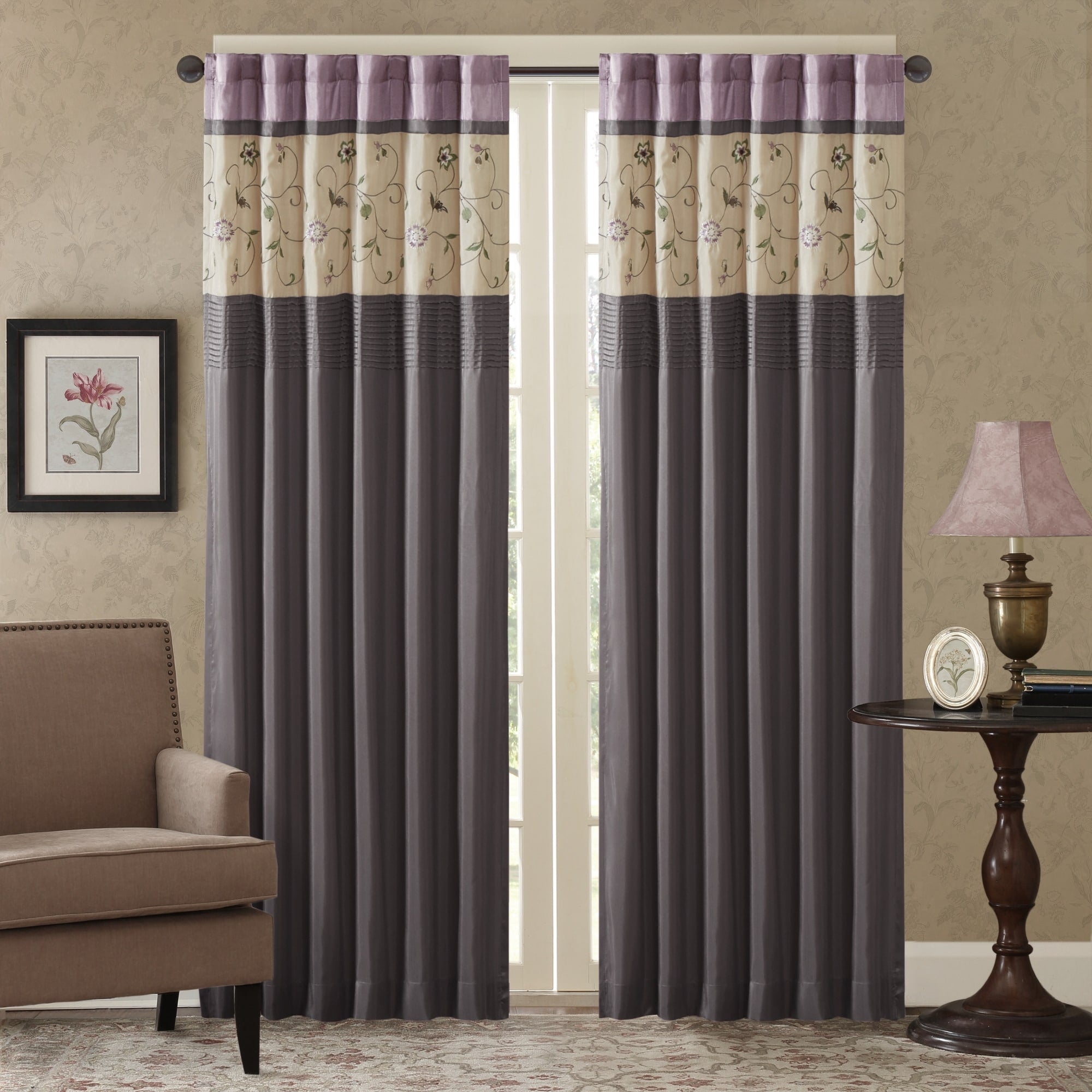 Madison Park Belle Embroidered Window Curtain Panel