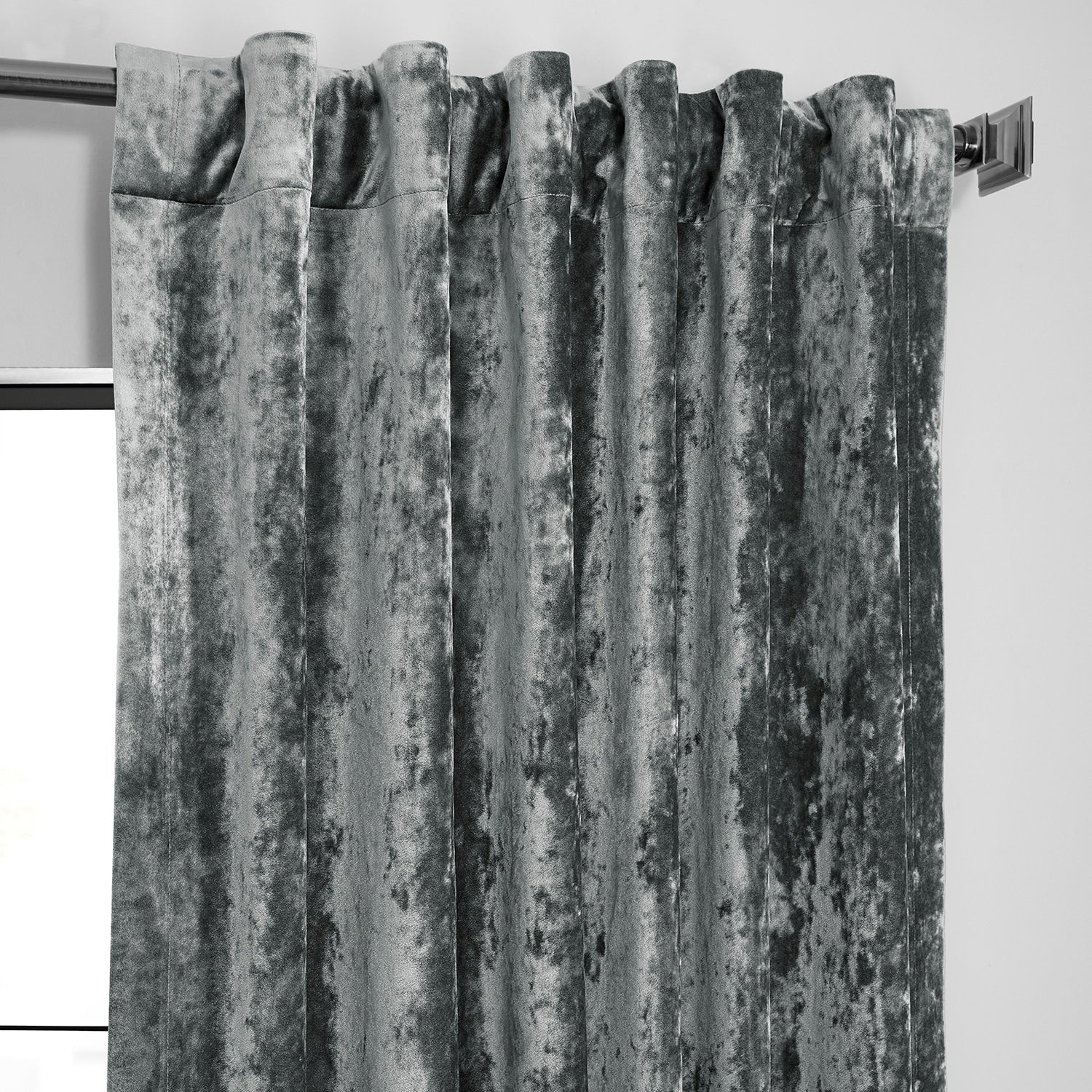 Exclusive Fabrics Lush Crush Velvet Curtains - Room Darkening Curtain for Bedroom & Living Room (1 Panel)