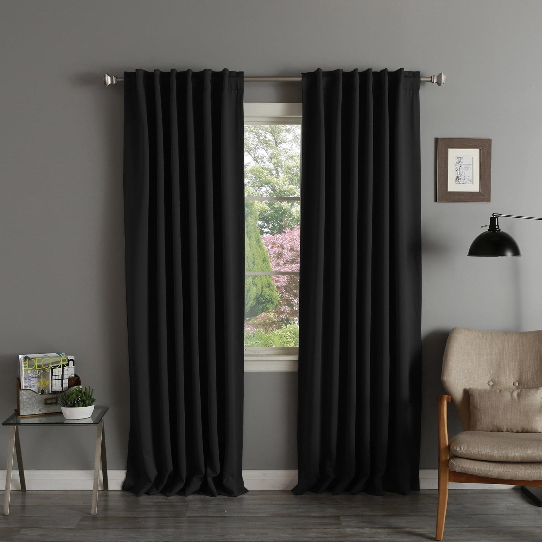 Aurora Home Insulated Thermal Blackout Long Length Curtain Panel Pair