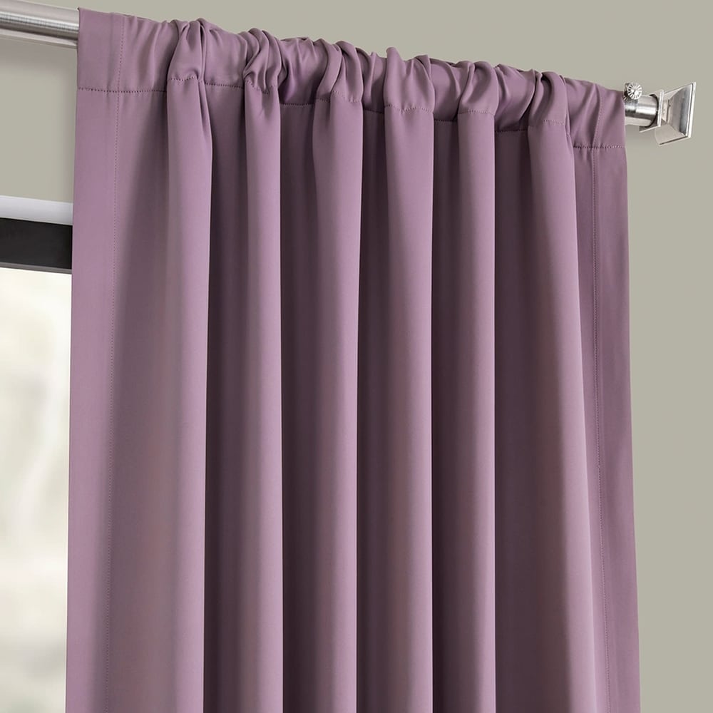 Exclusive Fabrics Purple Rain Room Darkening Curtain Panel Pair (2 Panels)