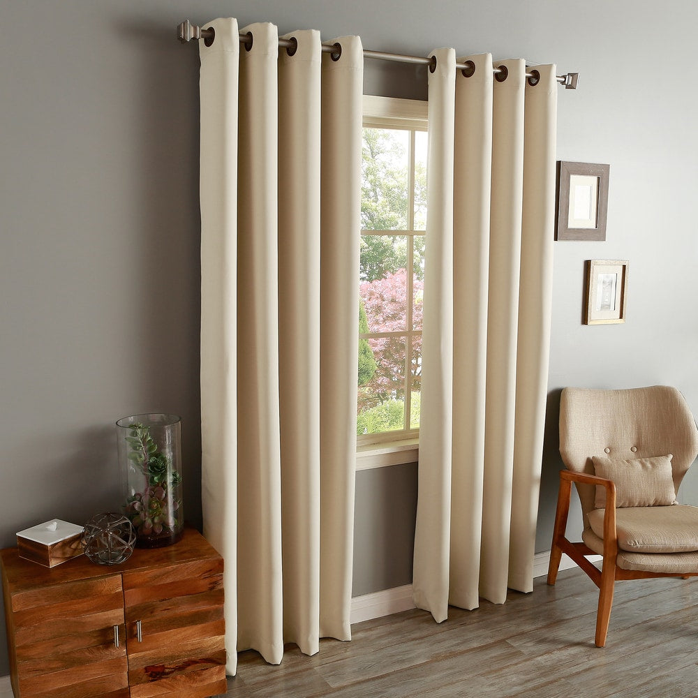 Aurora Home Thermal Insulated Blackout Grommet Top 84-inch Curtain Panel Pair - 52 x 84 - 52 x 84