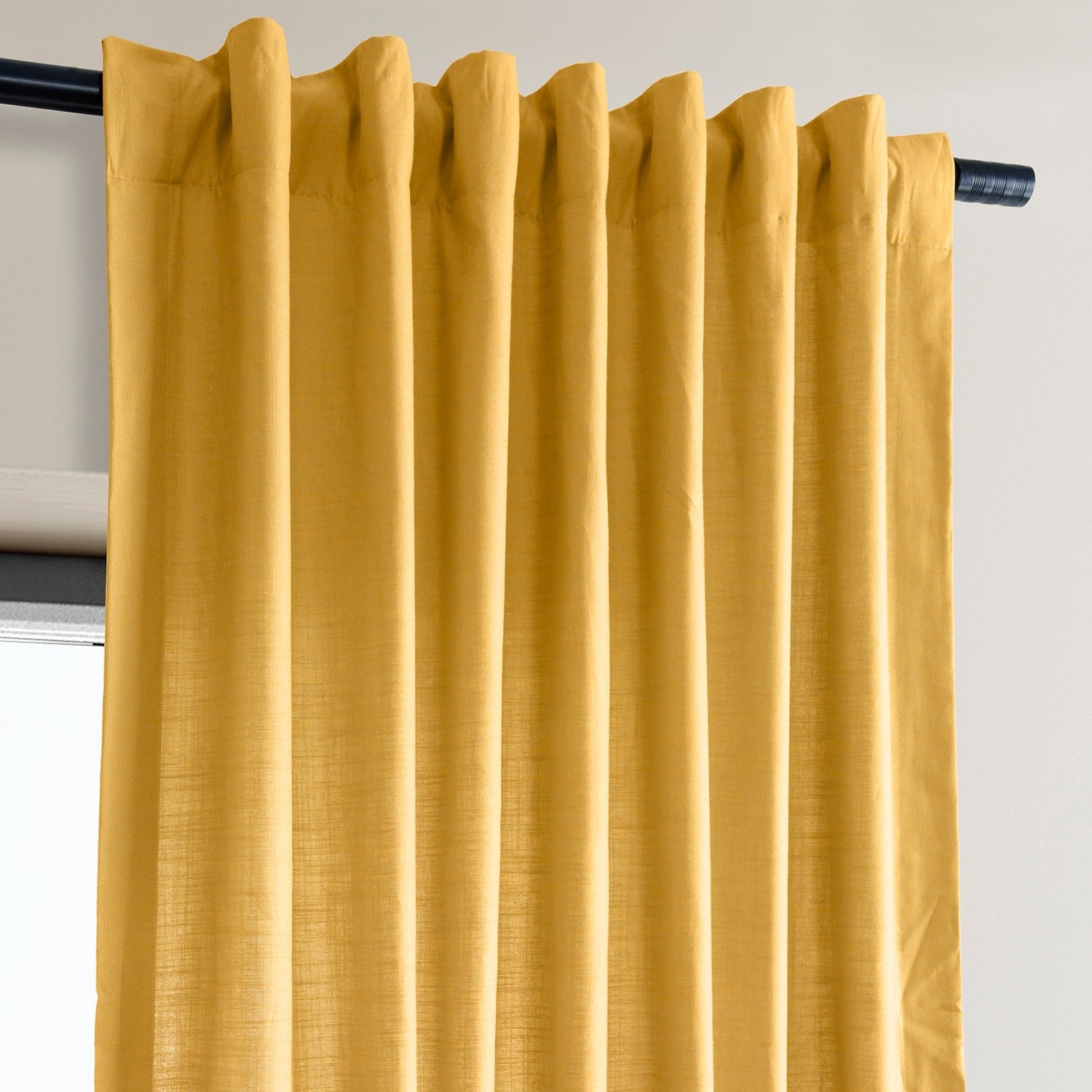 Exclusive Fabrics Dune Textured Solid Cotton Curtain Pair (2 Panels)