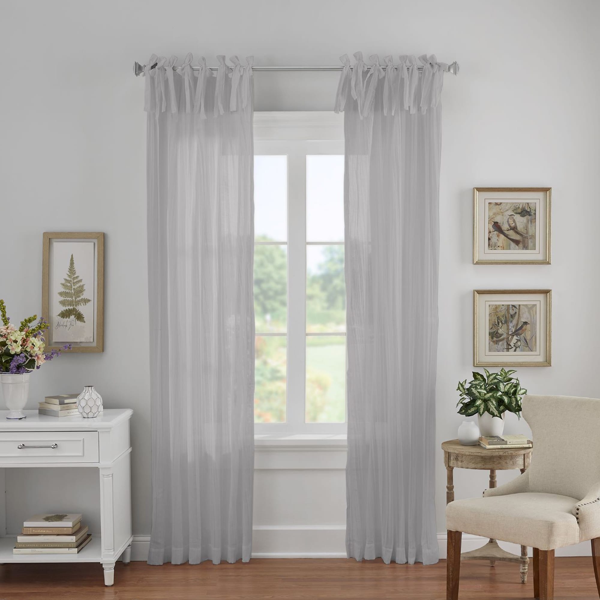 Elrene Jolie Tie-top Curtain Panel