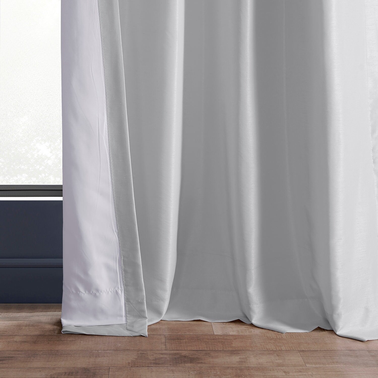 Exclusive Fabric Ruched Textured Faux Dupioni Silk Curtain (1 Panel)