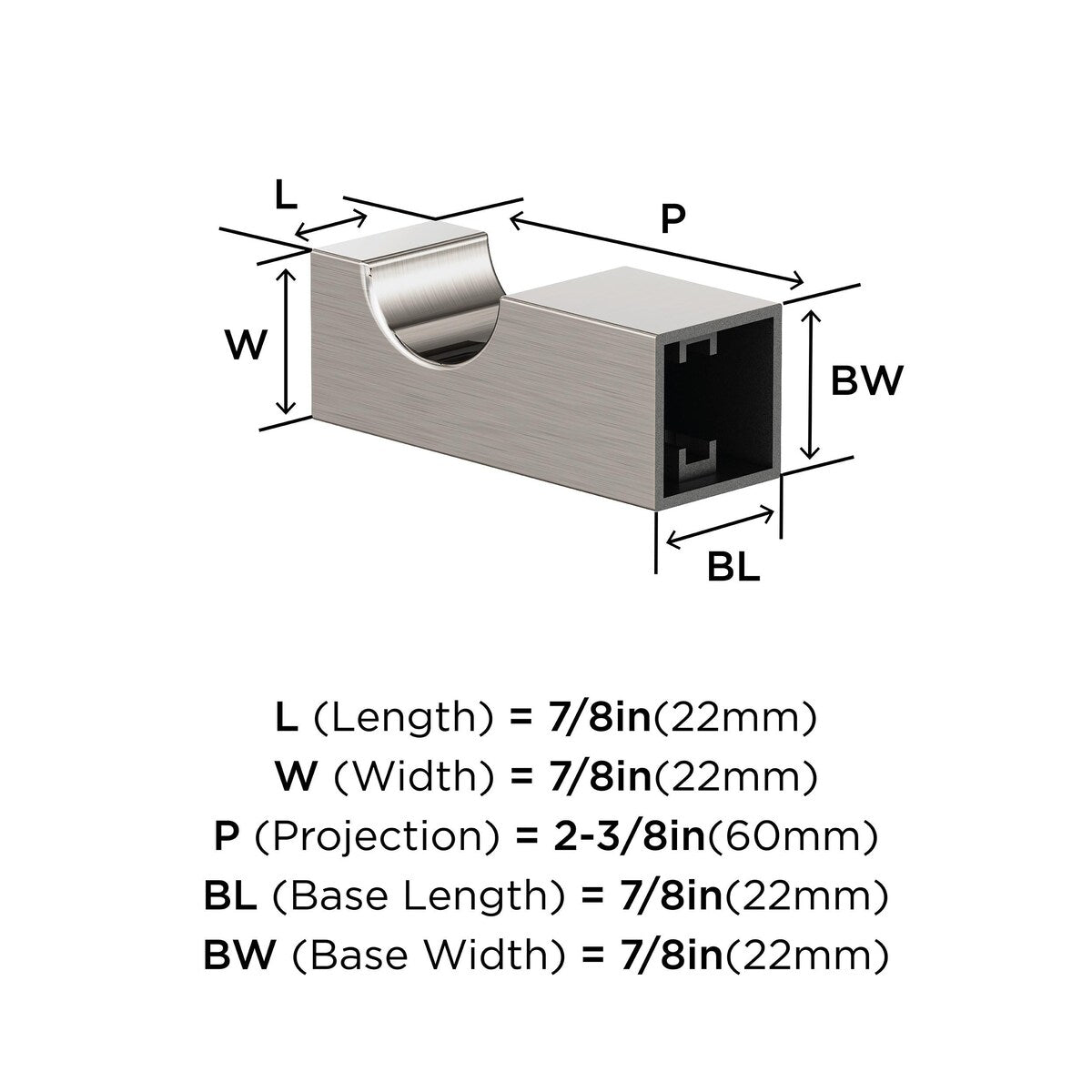 Amerock Monument Contemporary Single Robe Hook