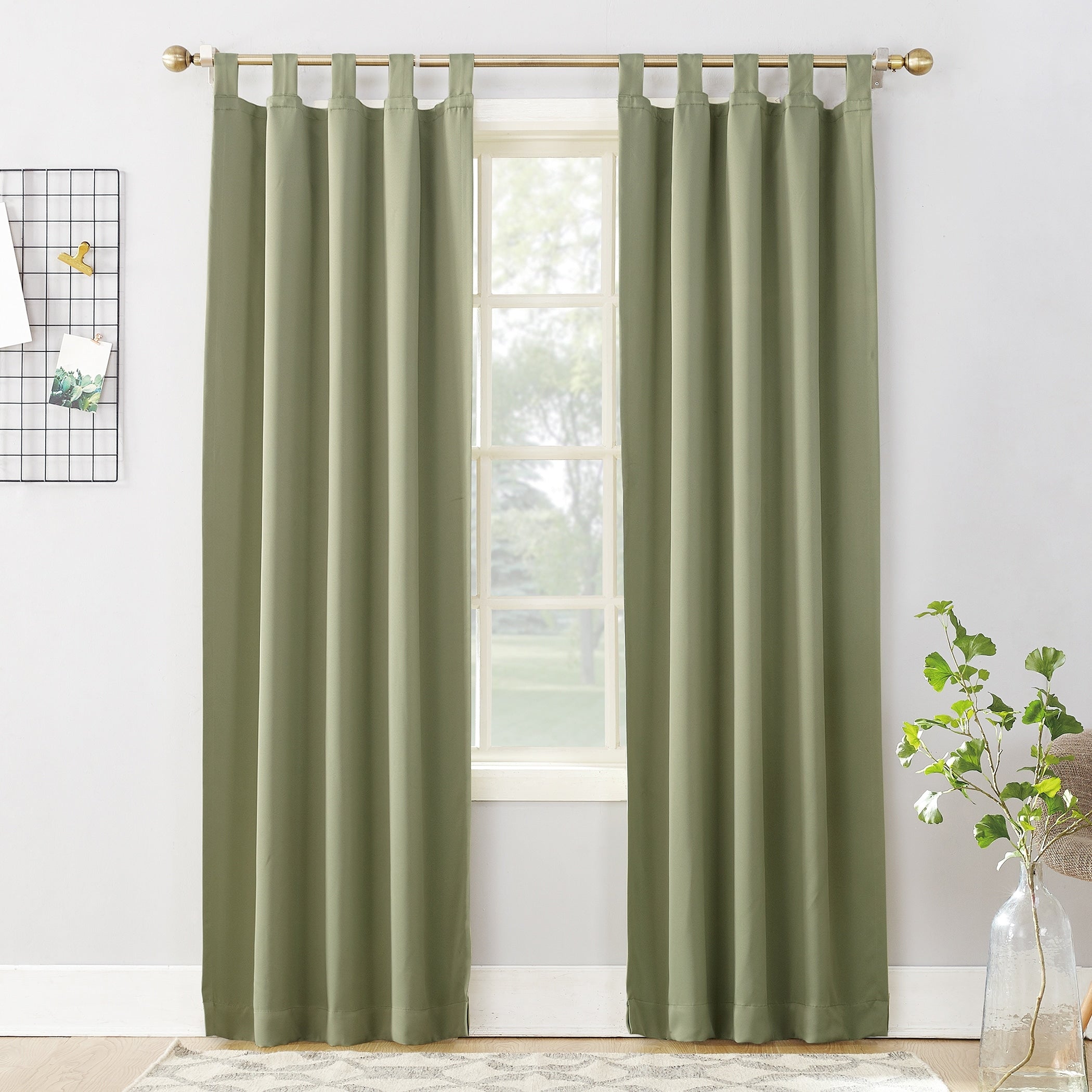 Sun Zero Hayden Energy Saving Blackout Tab Top 1-Piece Curtain Panel, Single Panel