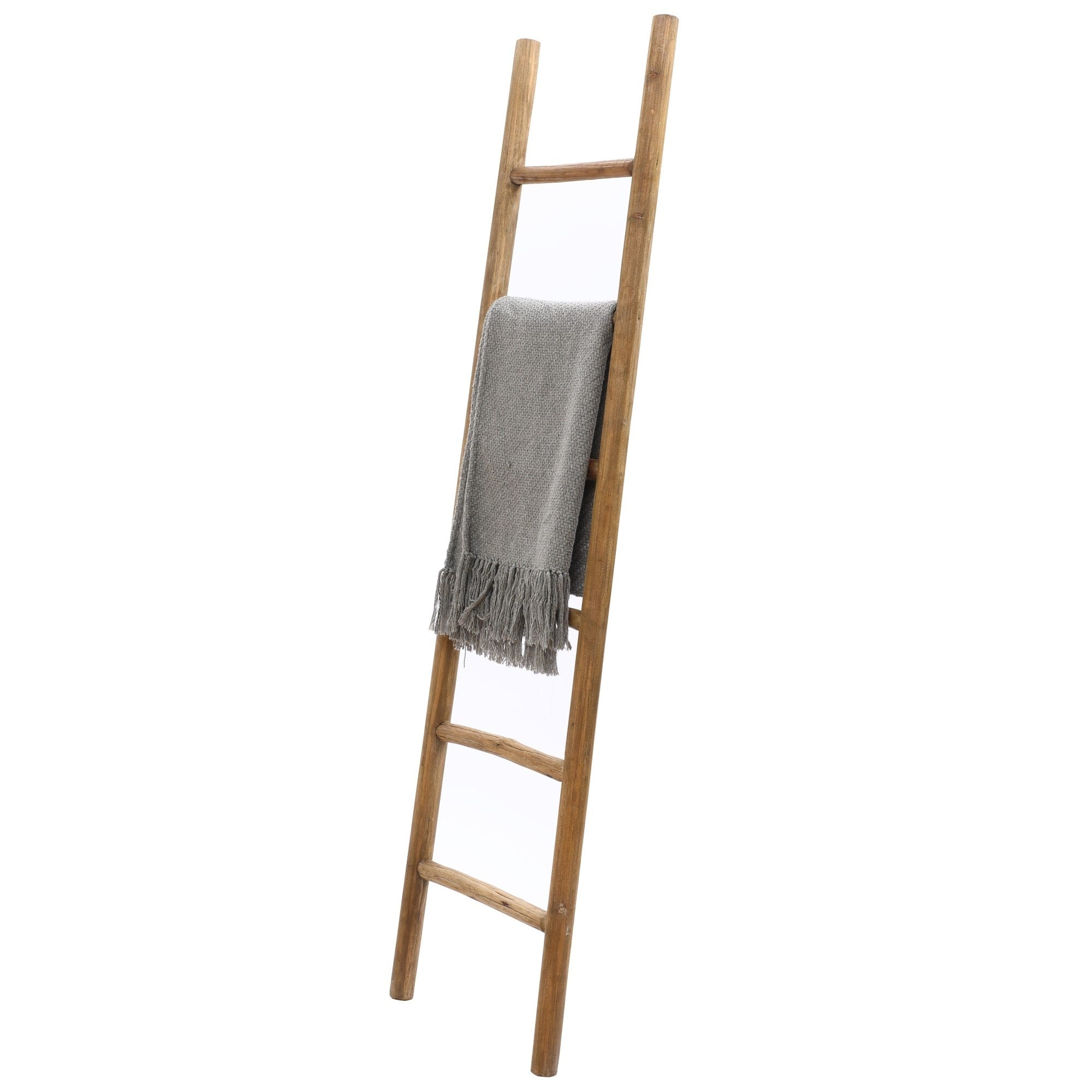 Rustic Natural Wood 6ft Decorative Blanket Ladder - 74.4 H x 18.9 W x 2 D