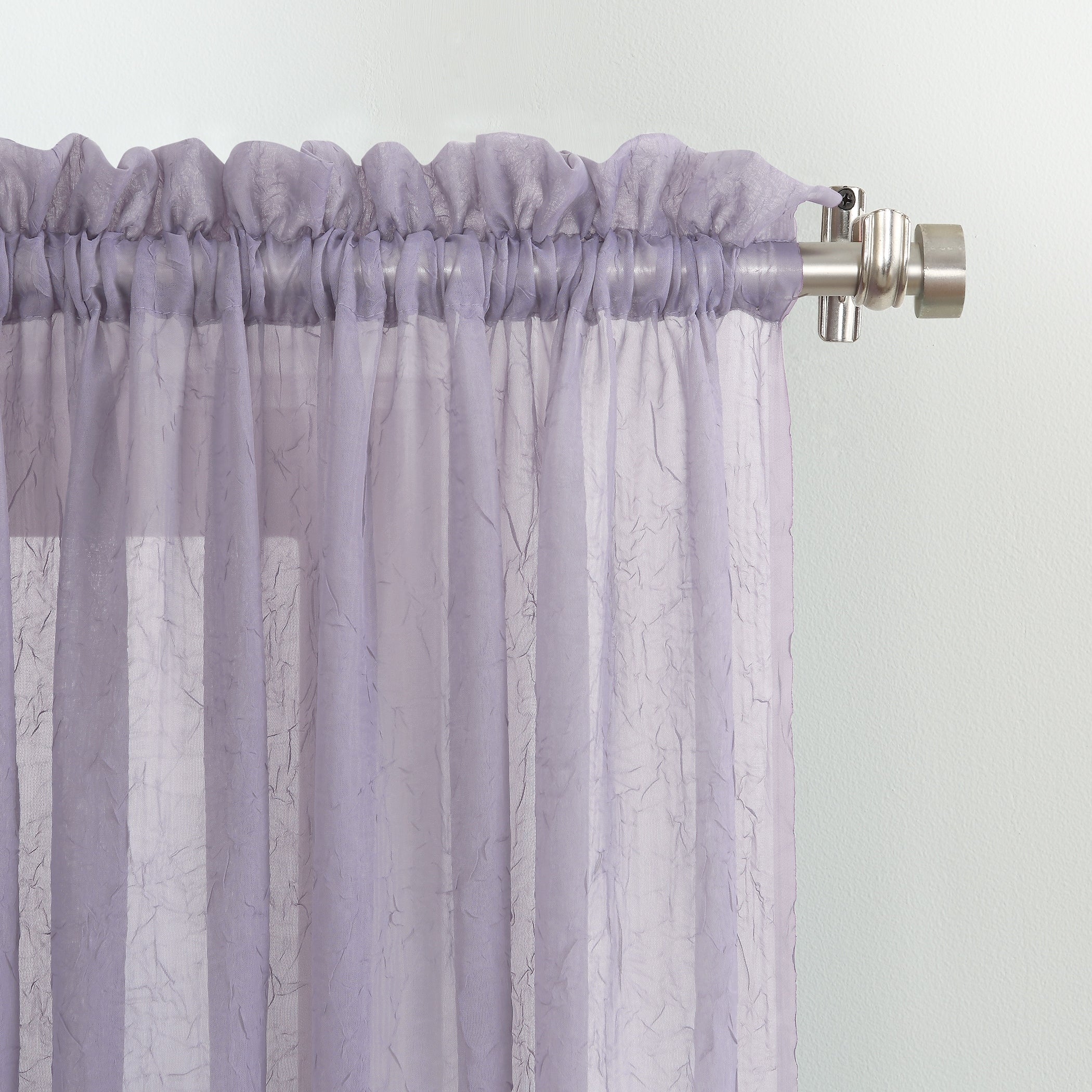 No. 918 Erica Crushed Voile Sheer Rod Pocket 1-Piece Curtain Panel, Single Panel