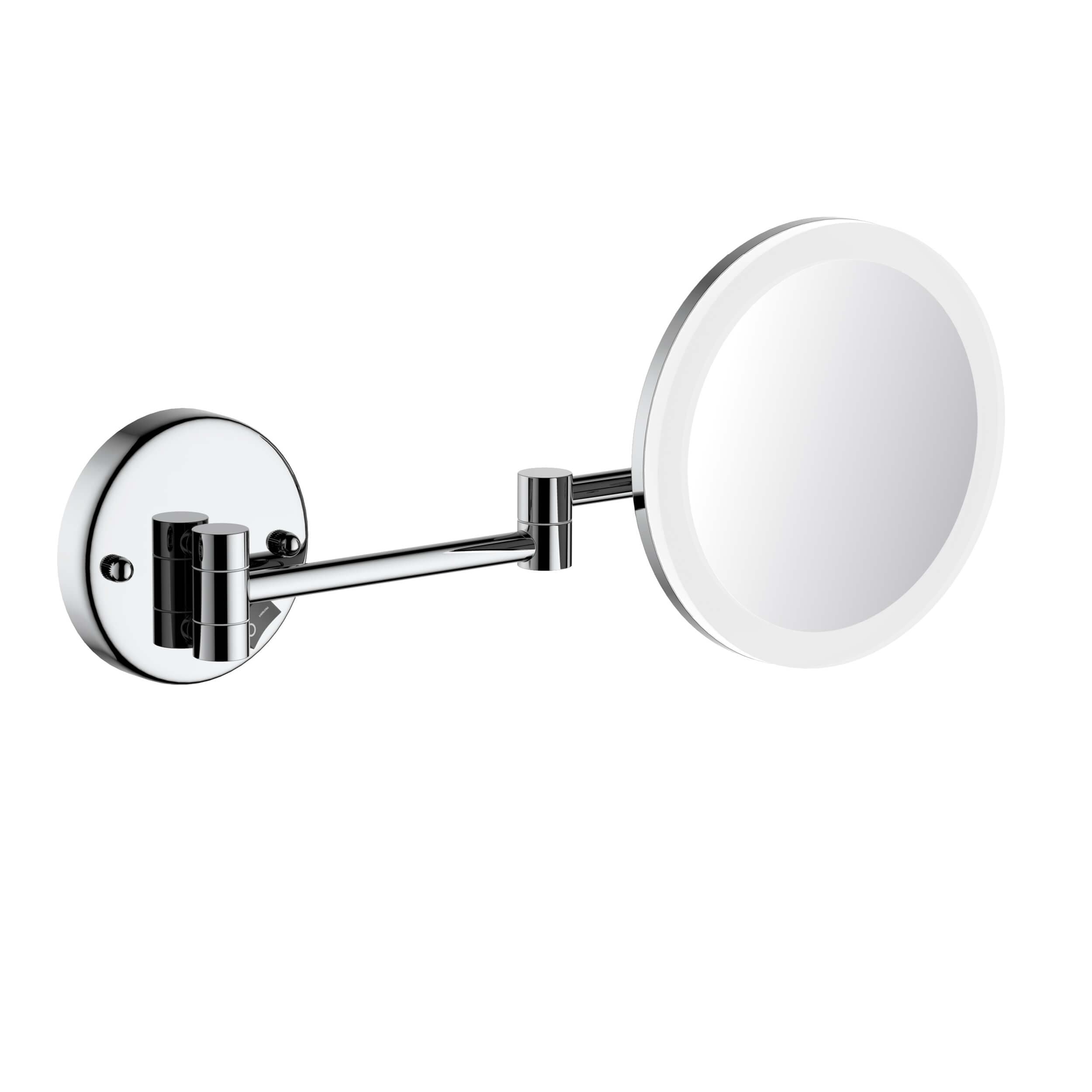 Circular LED Wall Mount One Side 5x Magnifying Make Up Mirror