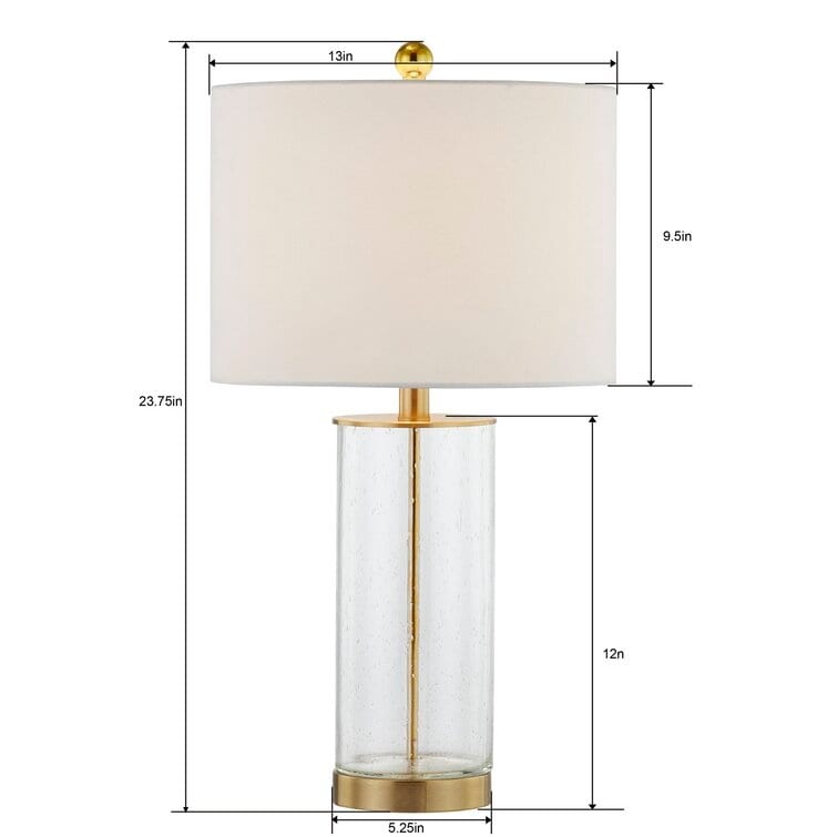 23.75 Clear Glass Table Lamp Set (Set of 2) - 13*13*23.75