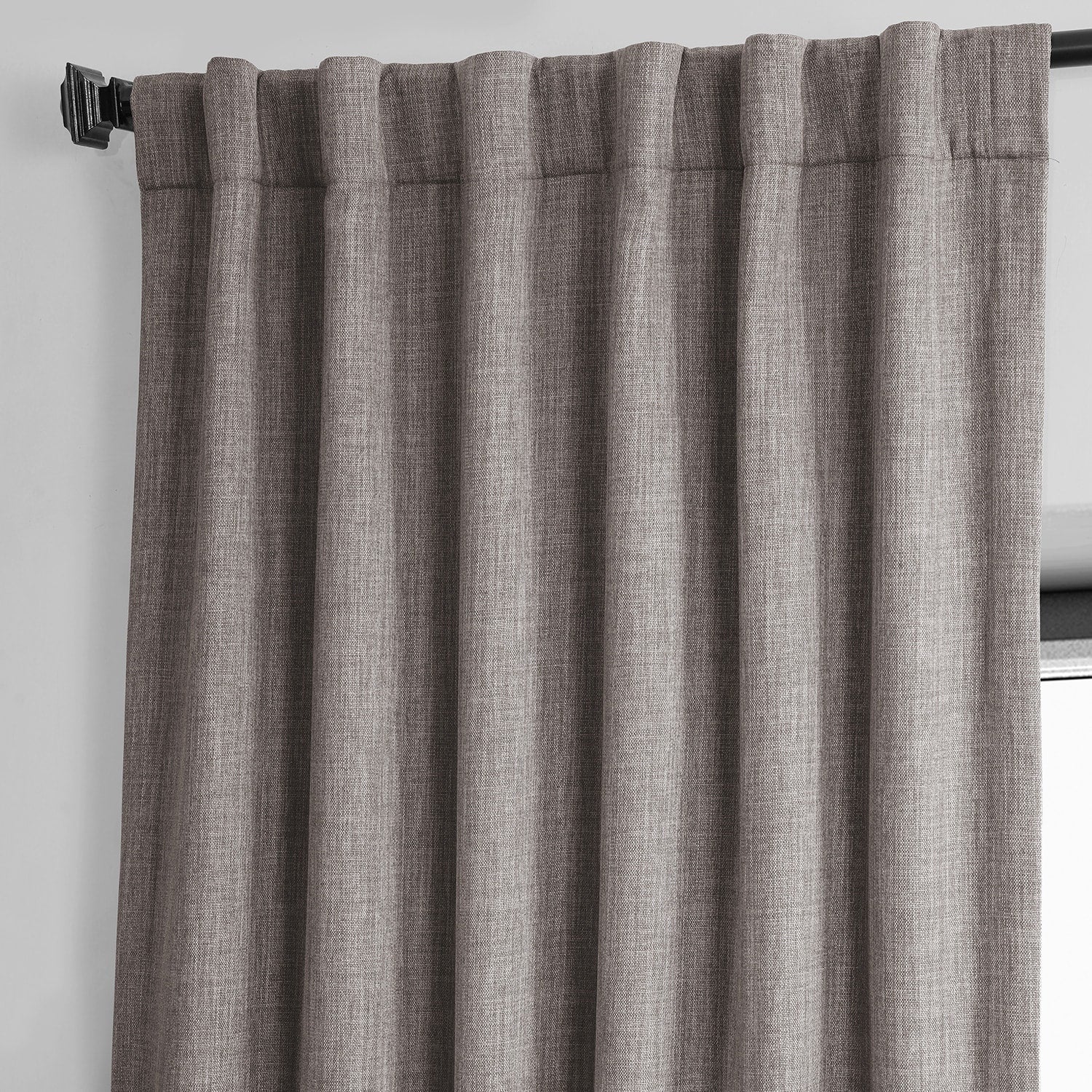 Exclusive Fabrics Faux Linen Room Darkening Curtain (1 Panel)