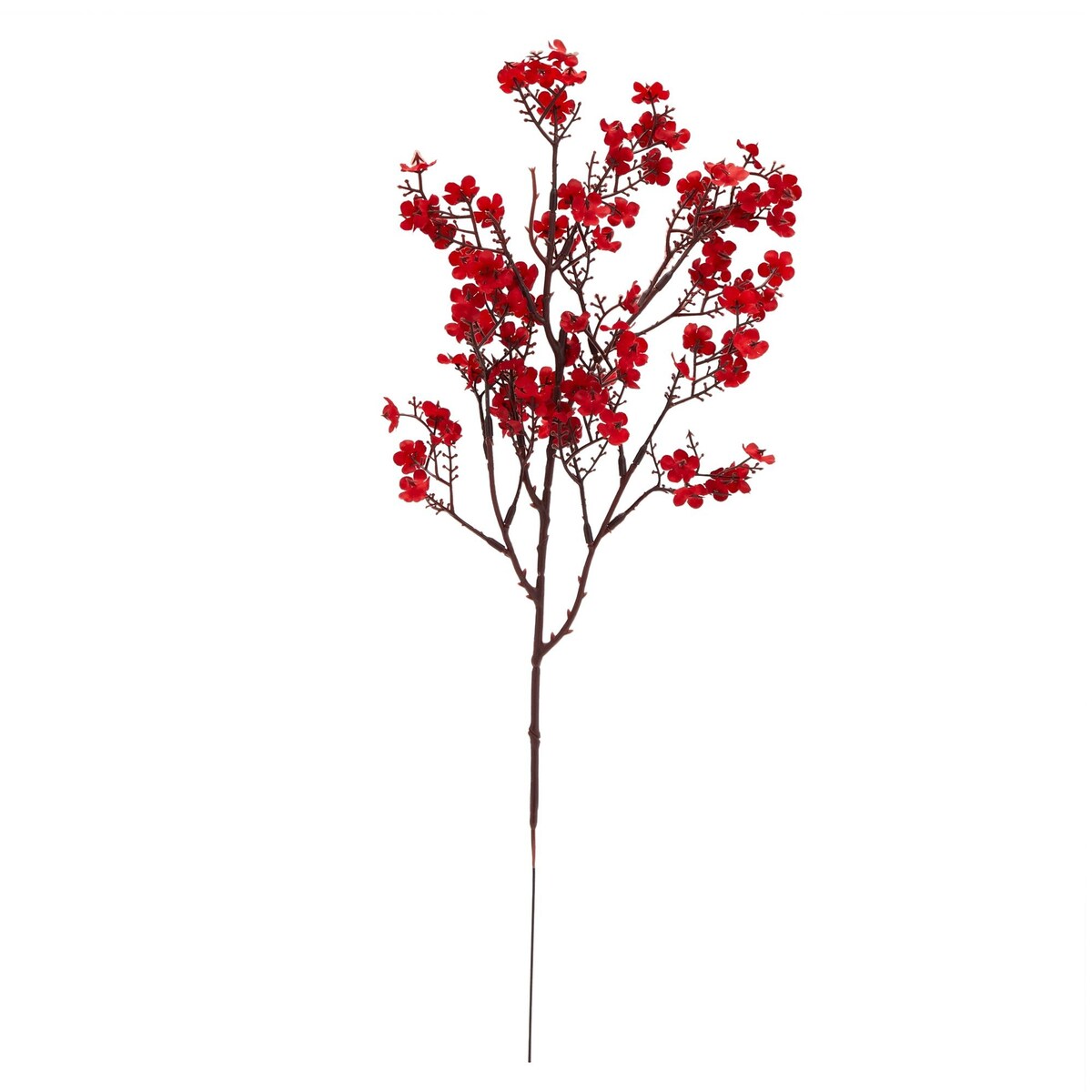 Silk Artificial Baby's Breath Flowers with Stem, Red Babies Breath Bouquets (20 In, 6 Pack)