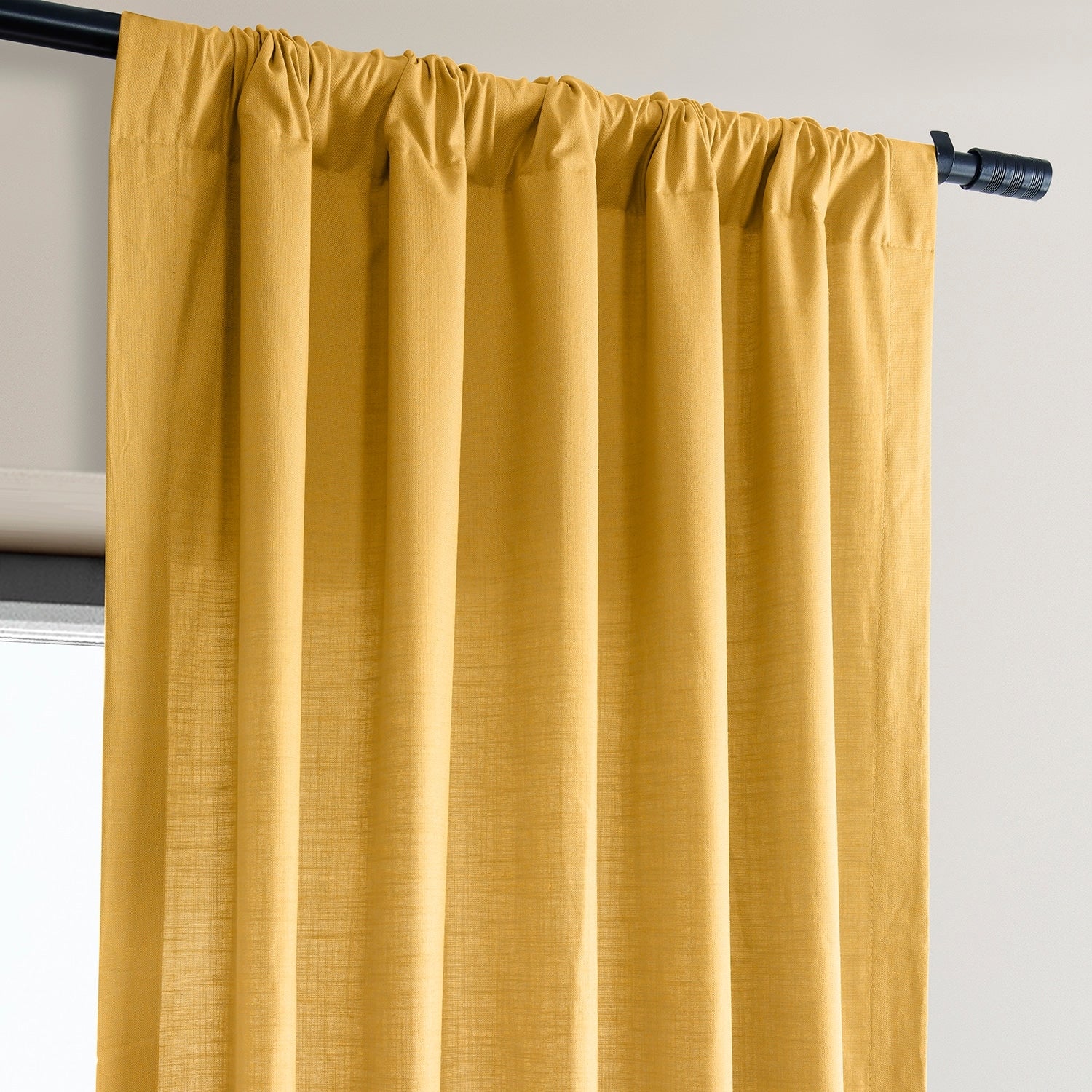 Exclusive Fabrics Dune Textured Solid Cotton Curtain Pair (2 Panels)