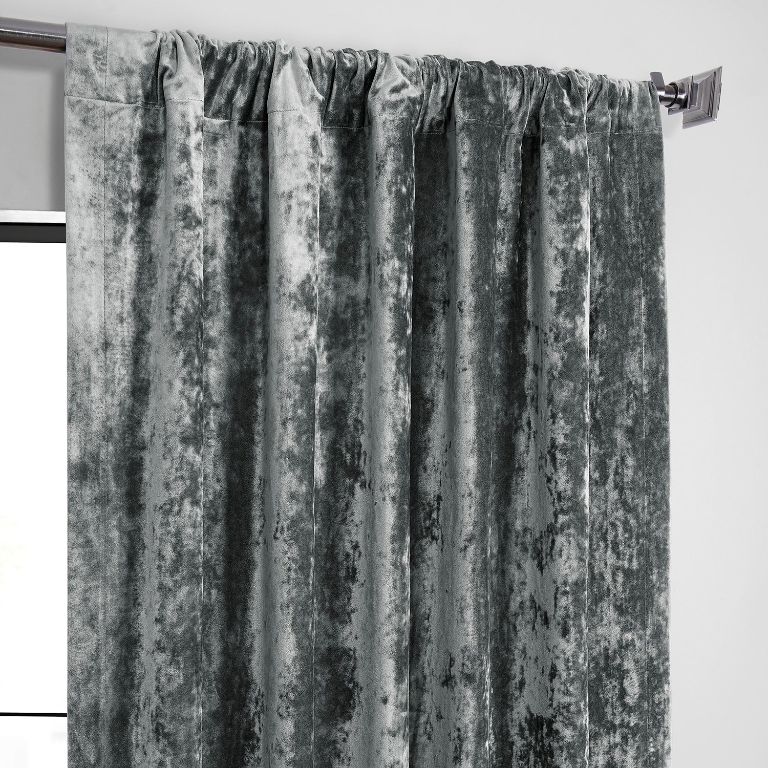 Exclusive Fabrics Lush Crush Velvet Curtains - Room Darkening Curtain for Bedroom & Living Room (1 Panel)