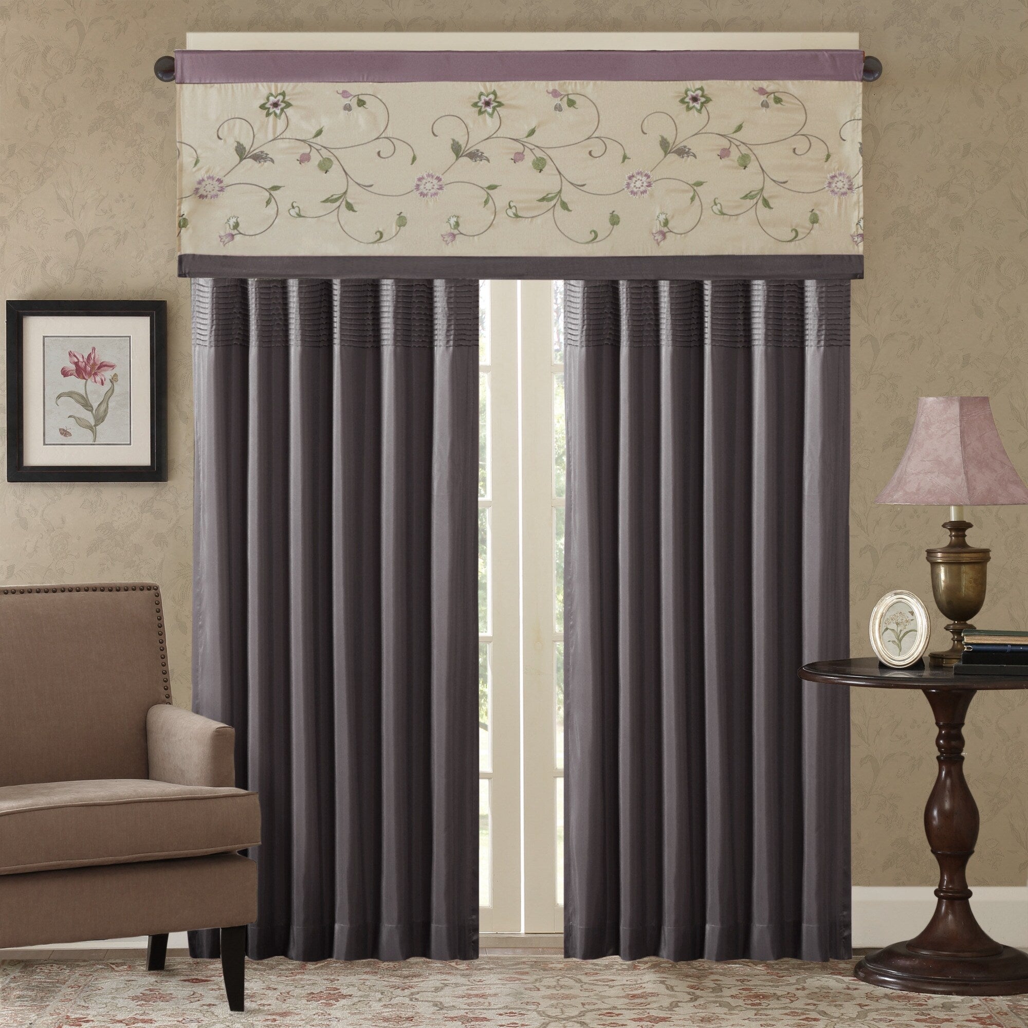 Madison Park Belle Embroidered Window Curtain Panel