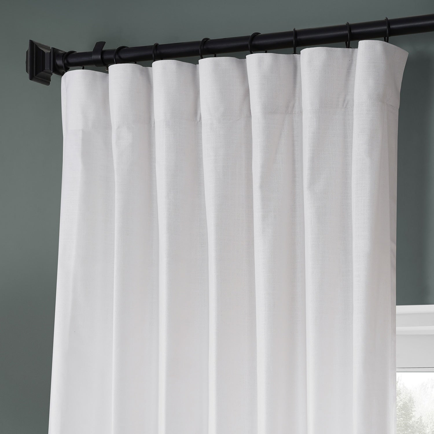 Exclusive Fabrics Dune Textured Solid Cotton Curtain Pair (2 Panels)