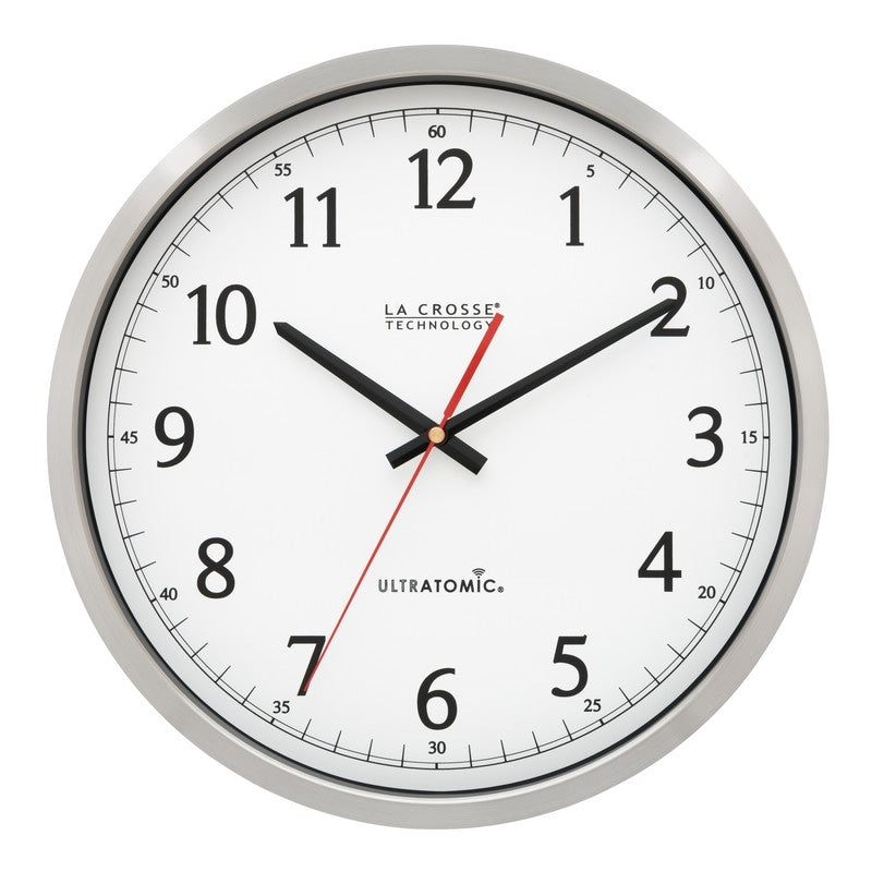 La Crosse Technology 404-1235UA-PL 14 In. UltrAtomic Metal Wall Clock