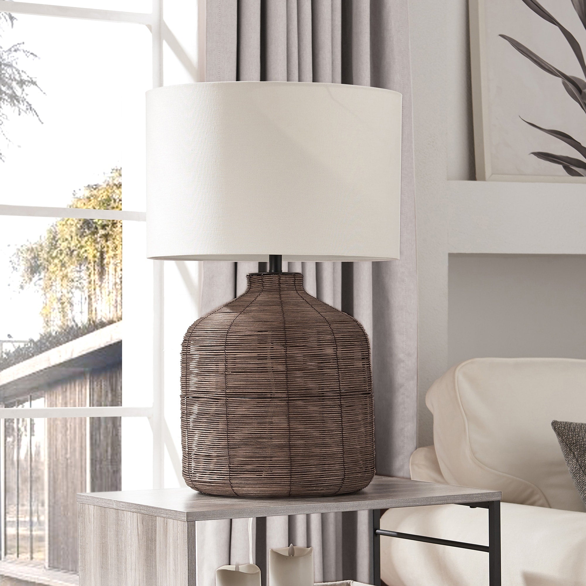 Jolina Rattan Table Lamp