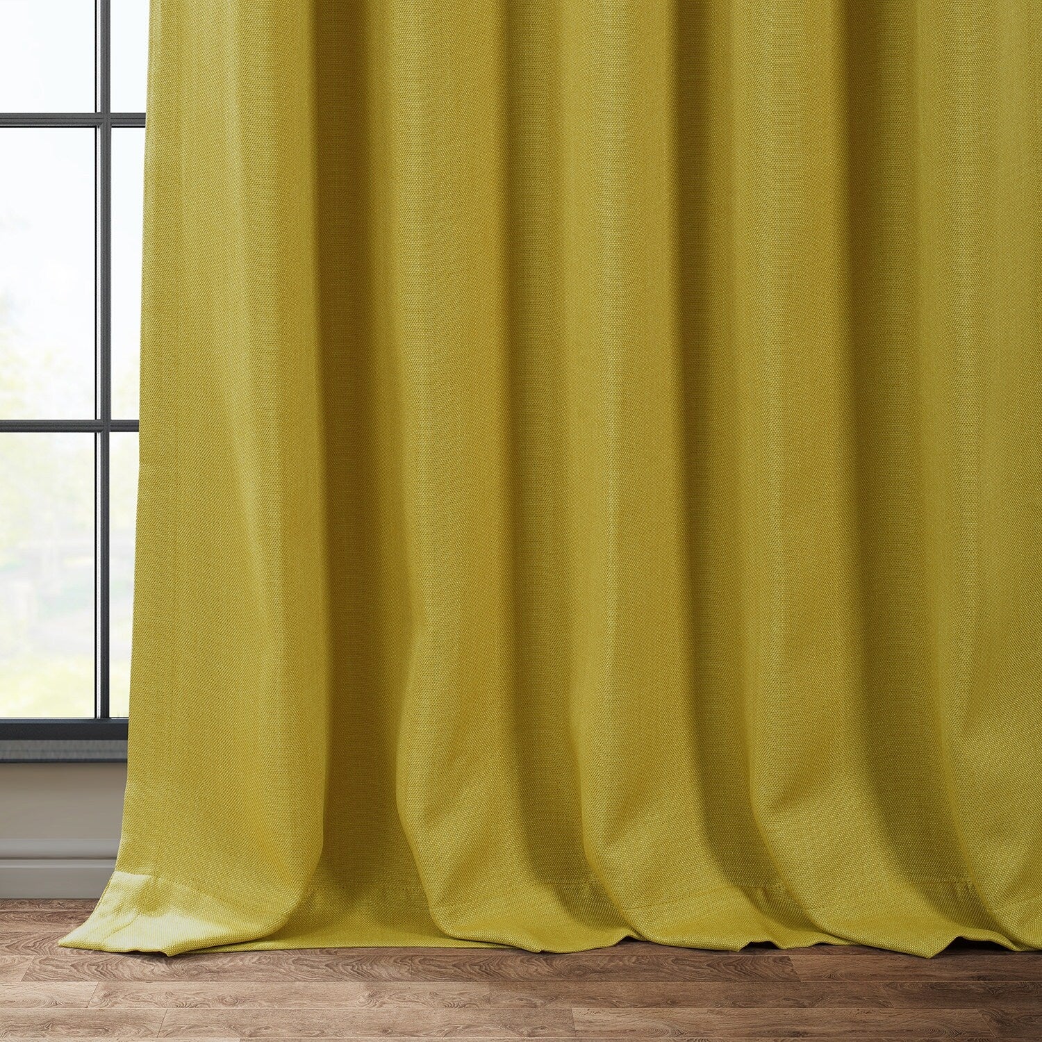 Exclusive Fabrics Faux Linen Room Darkening Curtain (1 Panel)