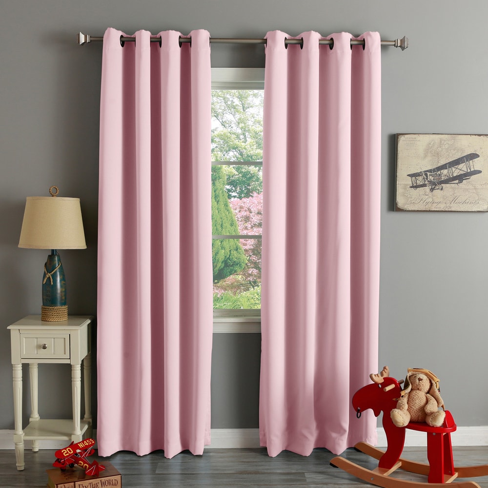 Aurora Home Thermal Insulated Blackout Grommet Top 84-inch Curtain Panel Pair - 52 x 84 - 52 x 84