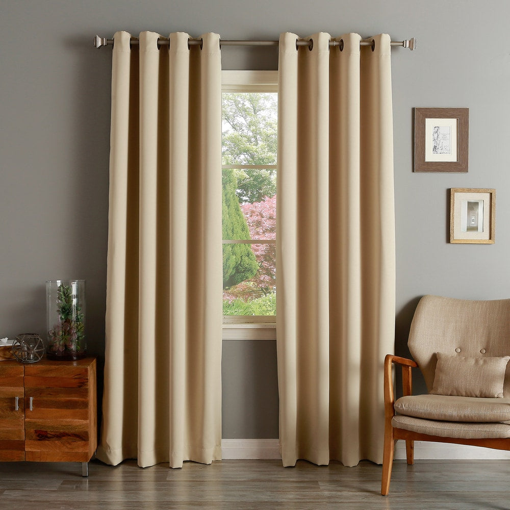 Aurora Home Grommet-top Insulated Blackout Curtain Panel Pair - 52 x 120