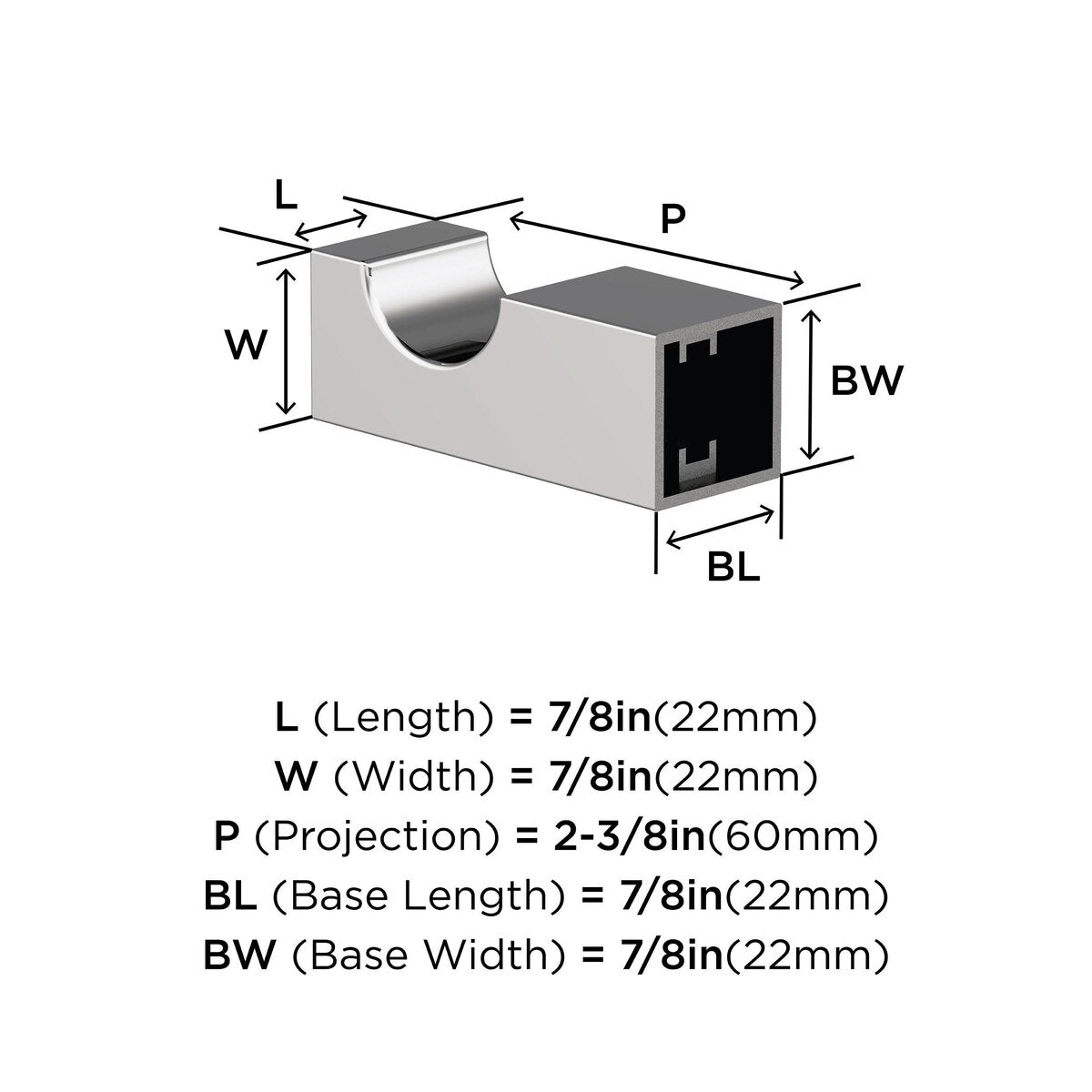 Amerock Monument Contemporary Single Robe Hook