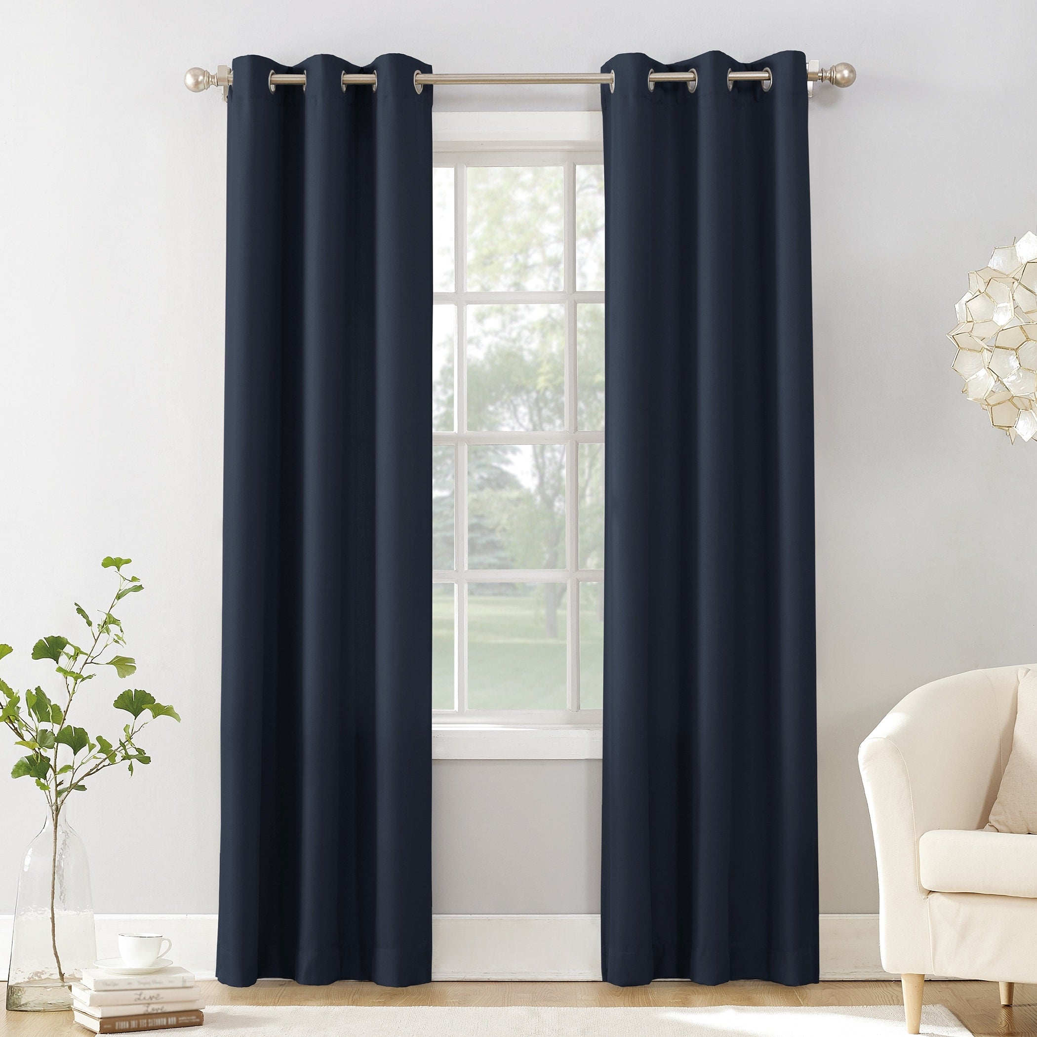 No. 918 Sora Casual Textured Grommet Curtain Panel, Single Panel