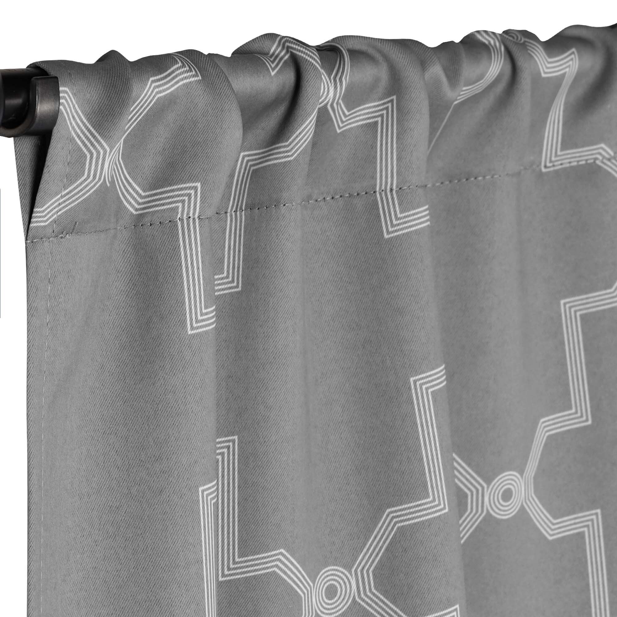 Imperial Trellis Washable Room Darkening Blackout Curtains, Set of 2 Panels