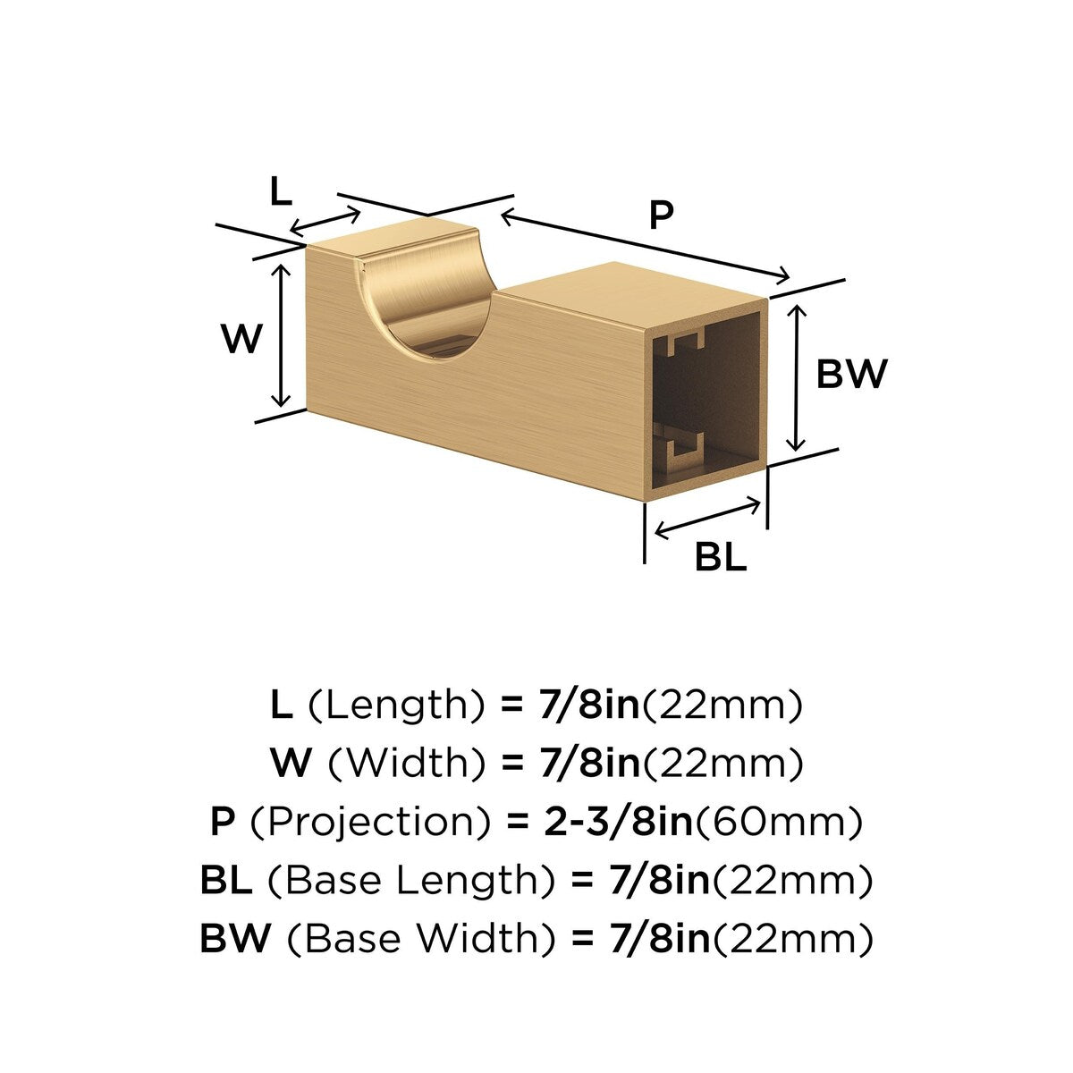 Amerock Monument Contemporary Single Robe Hook